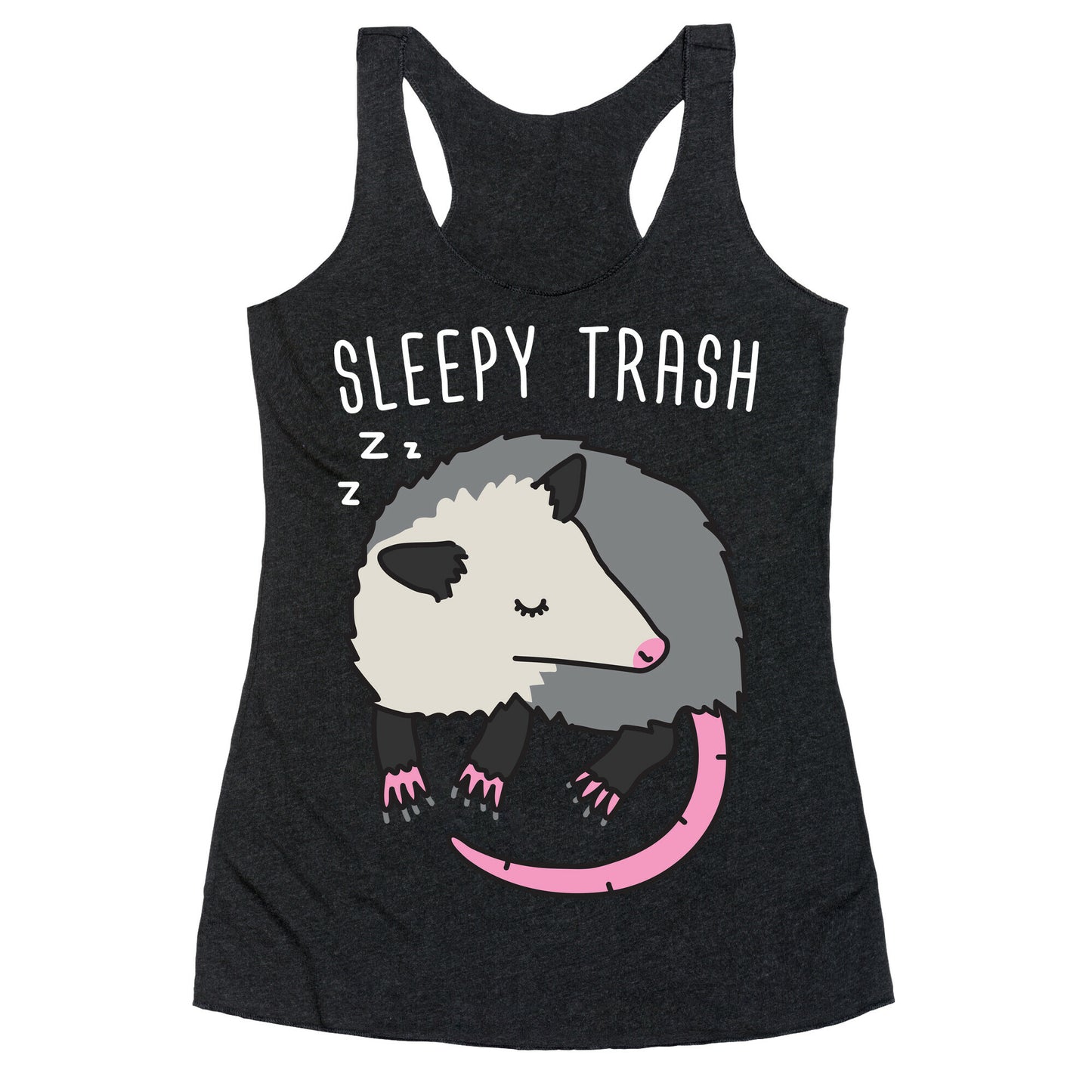 Sleepy Trash Opossum Racerback Tank