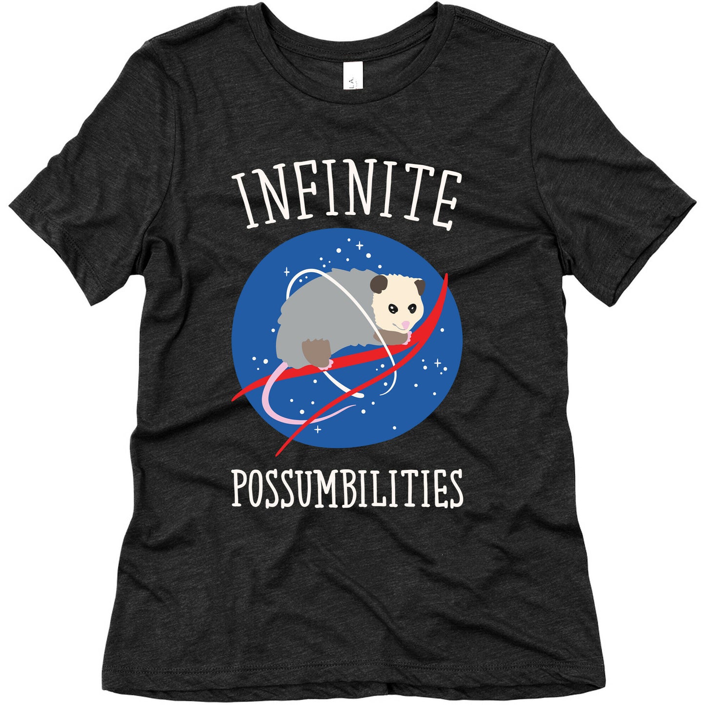 Infinite Possumbilities Parody White Print Women's Triblend Tee