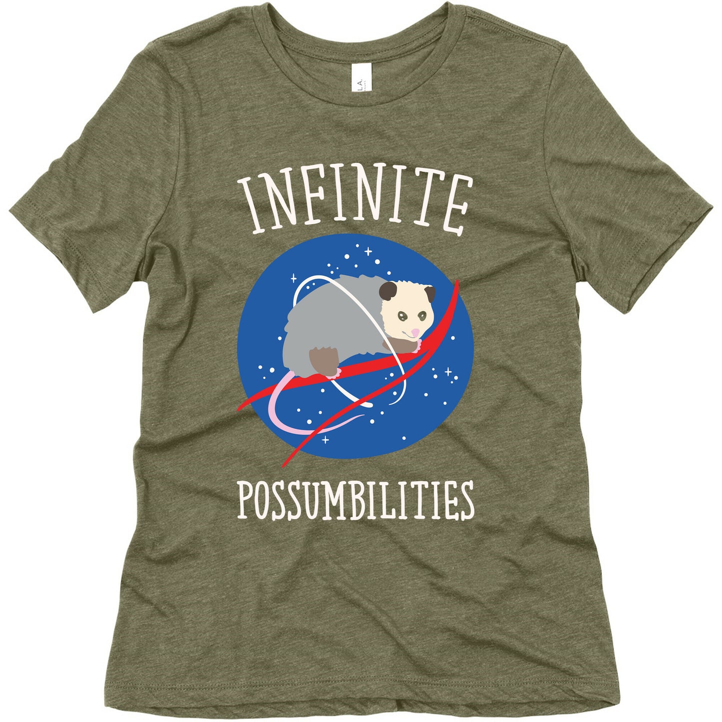 Infinite Possumbilities Parody White Print Women's Triblend Tee