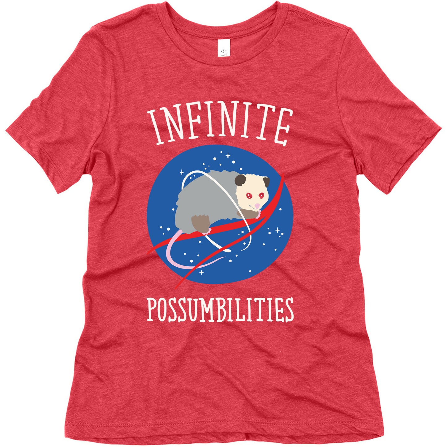 Infinite Possumbilities Parody White Print Women's Triblend Tee