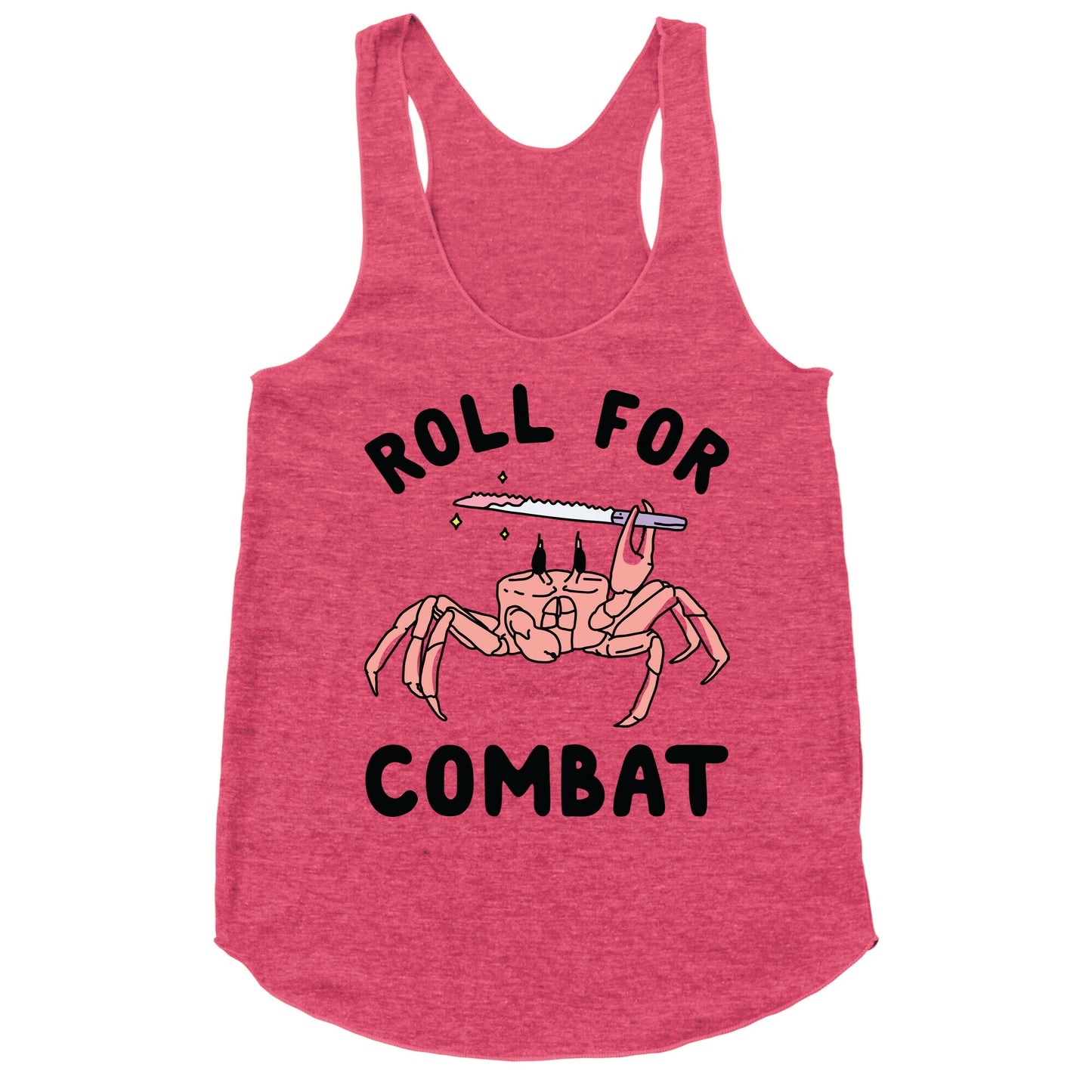 Roll For Combat Knife Crab Racerback Tank
