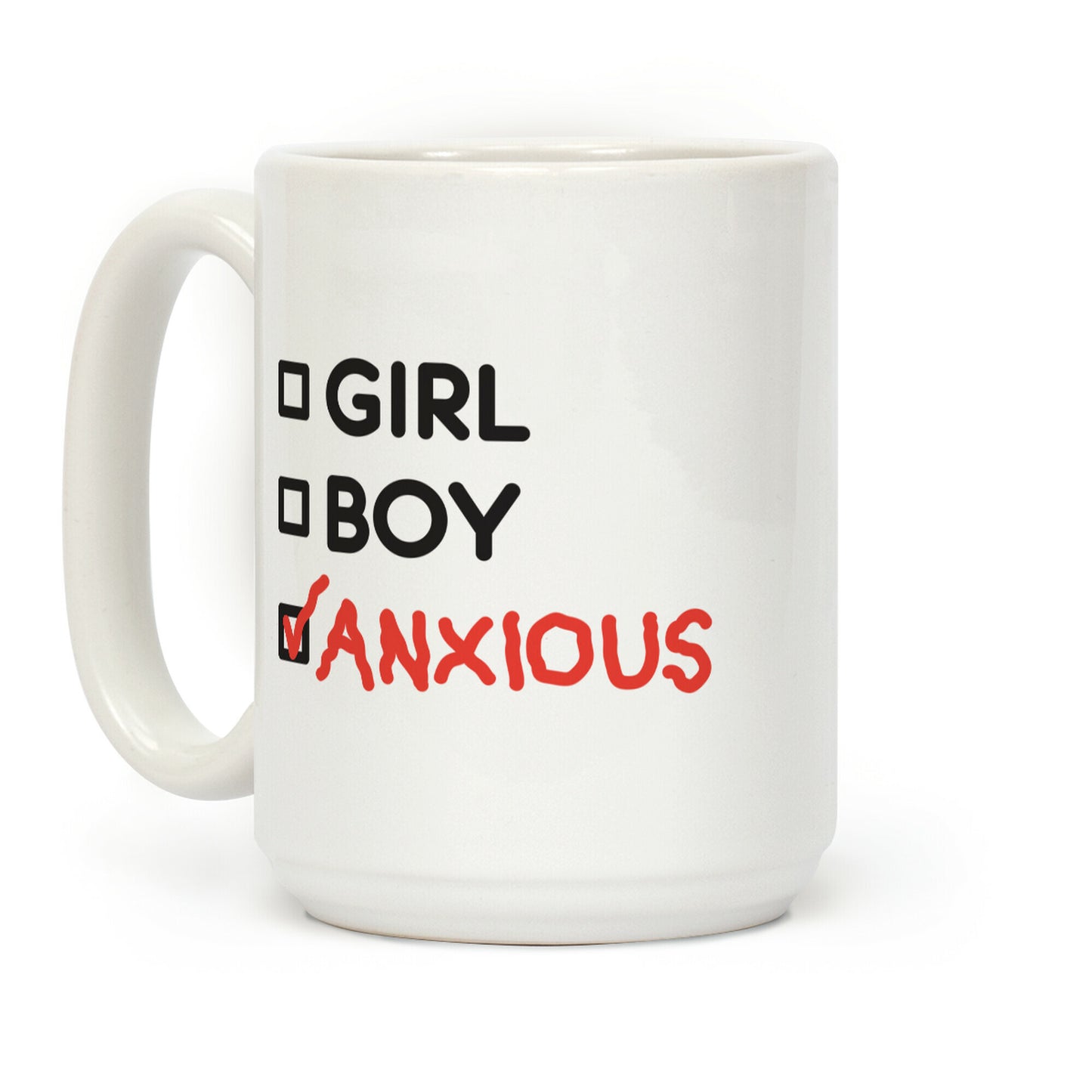 Girl Boy Anxious Gender List Coffee Mug