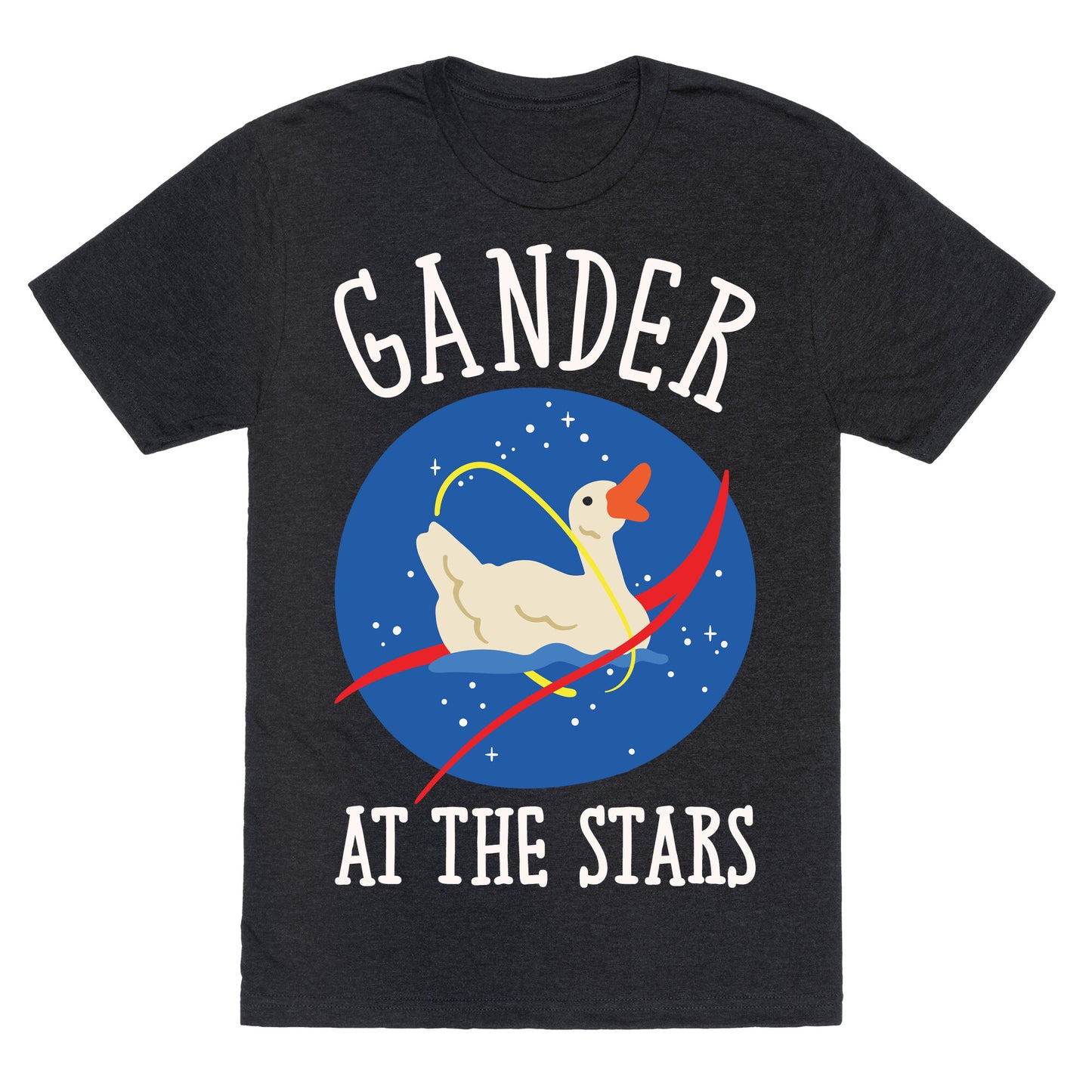Gander At The Stars White Print Unisex Triblend Tee