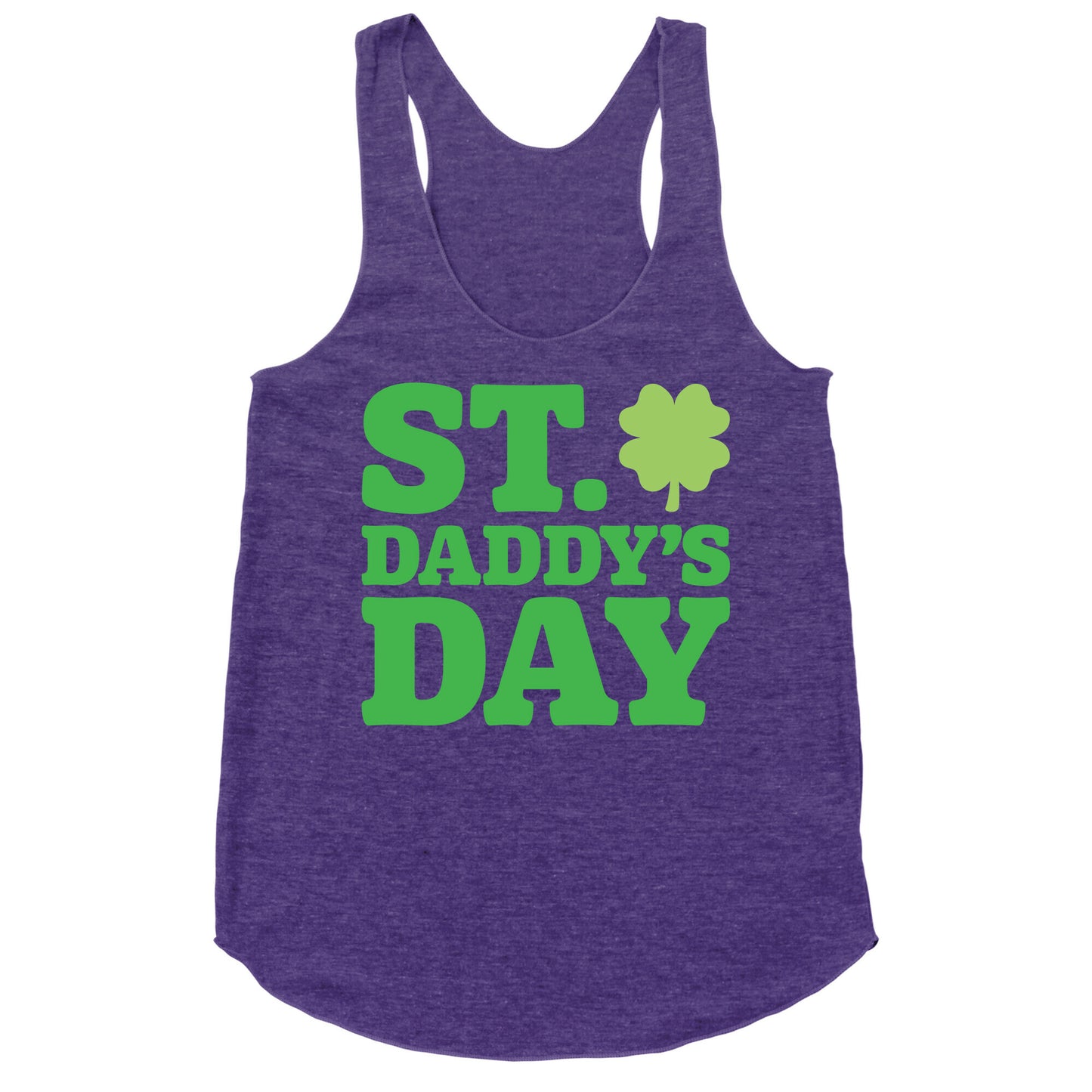 St. Daddy's Day White Print Racerback Tank