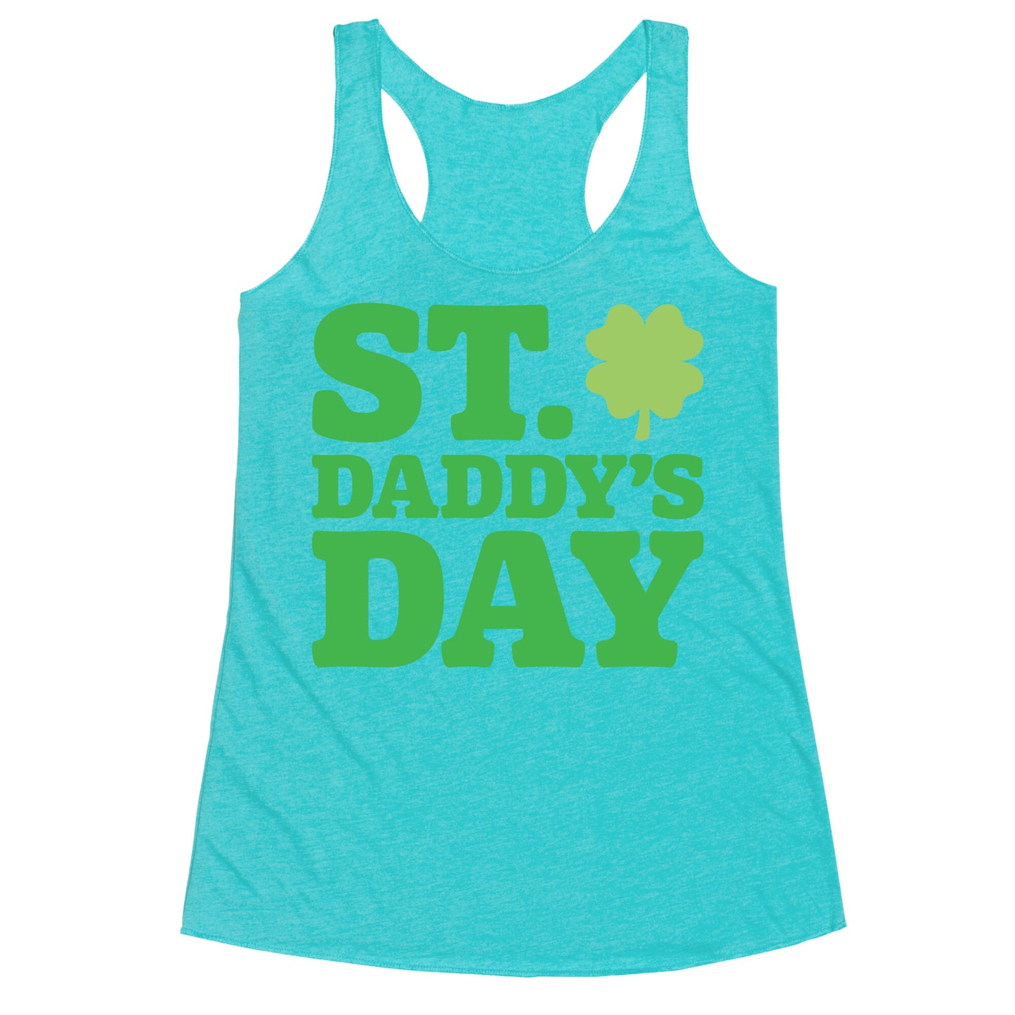St. Daddy's Day White Print Racerback Tank