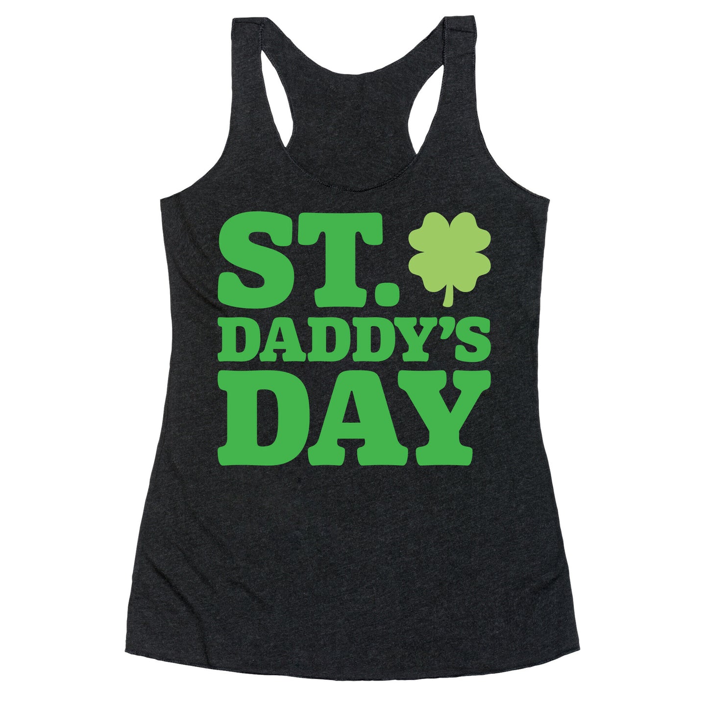 St. Daddy's Day White Print Racerback Tank