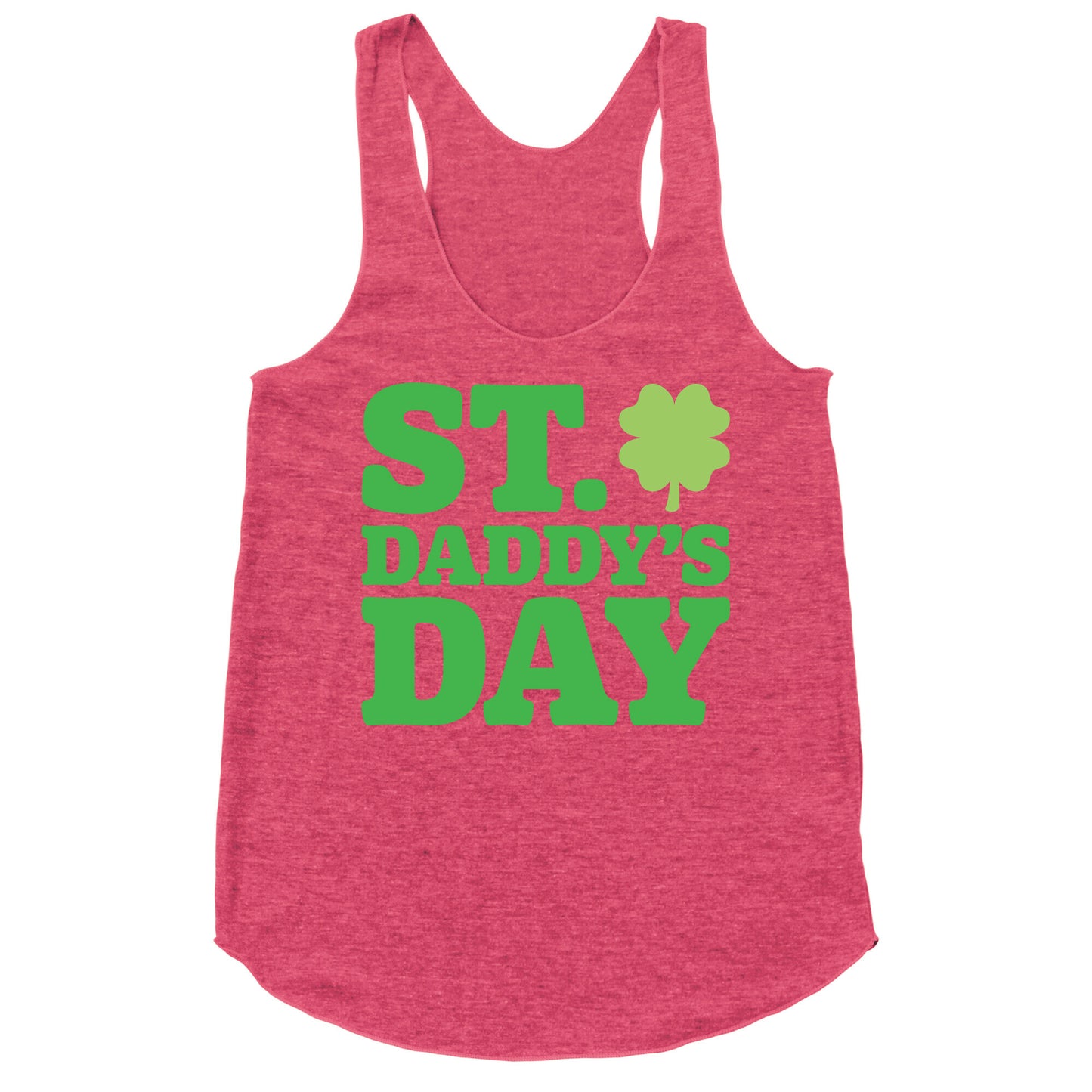 St. Daddy's Day White Print Racerback Tank