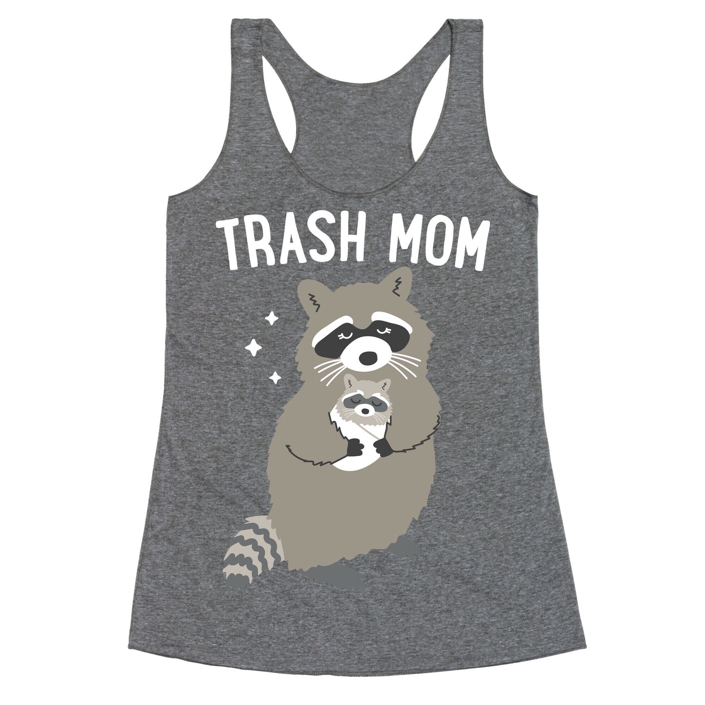 Trash Mom Raccoon Racerback Tank