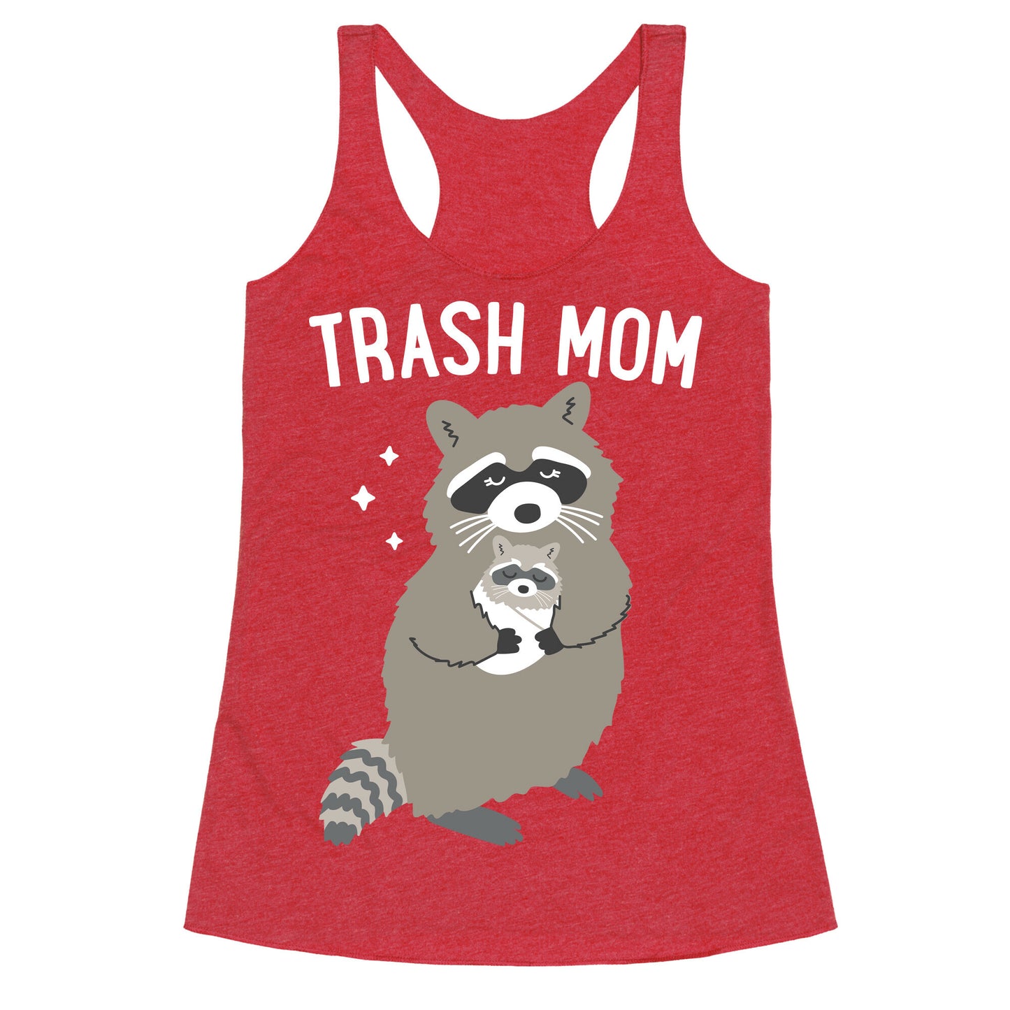 Trash Mom Raccoon Racerback Tank