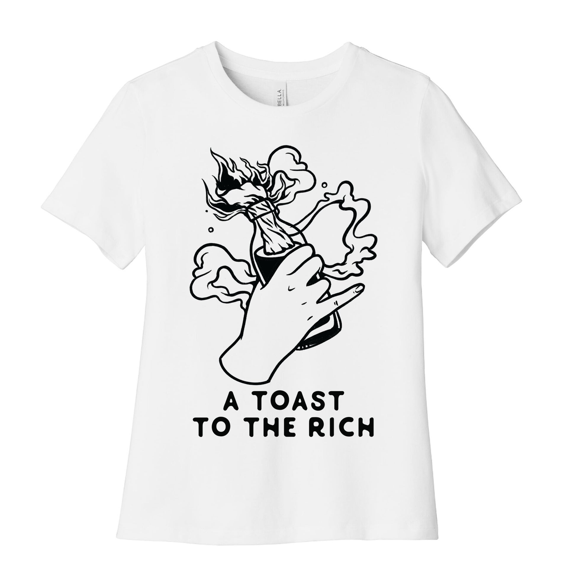 A Toast To The Rich Women's Cotton Tee