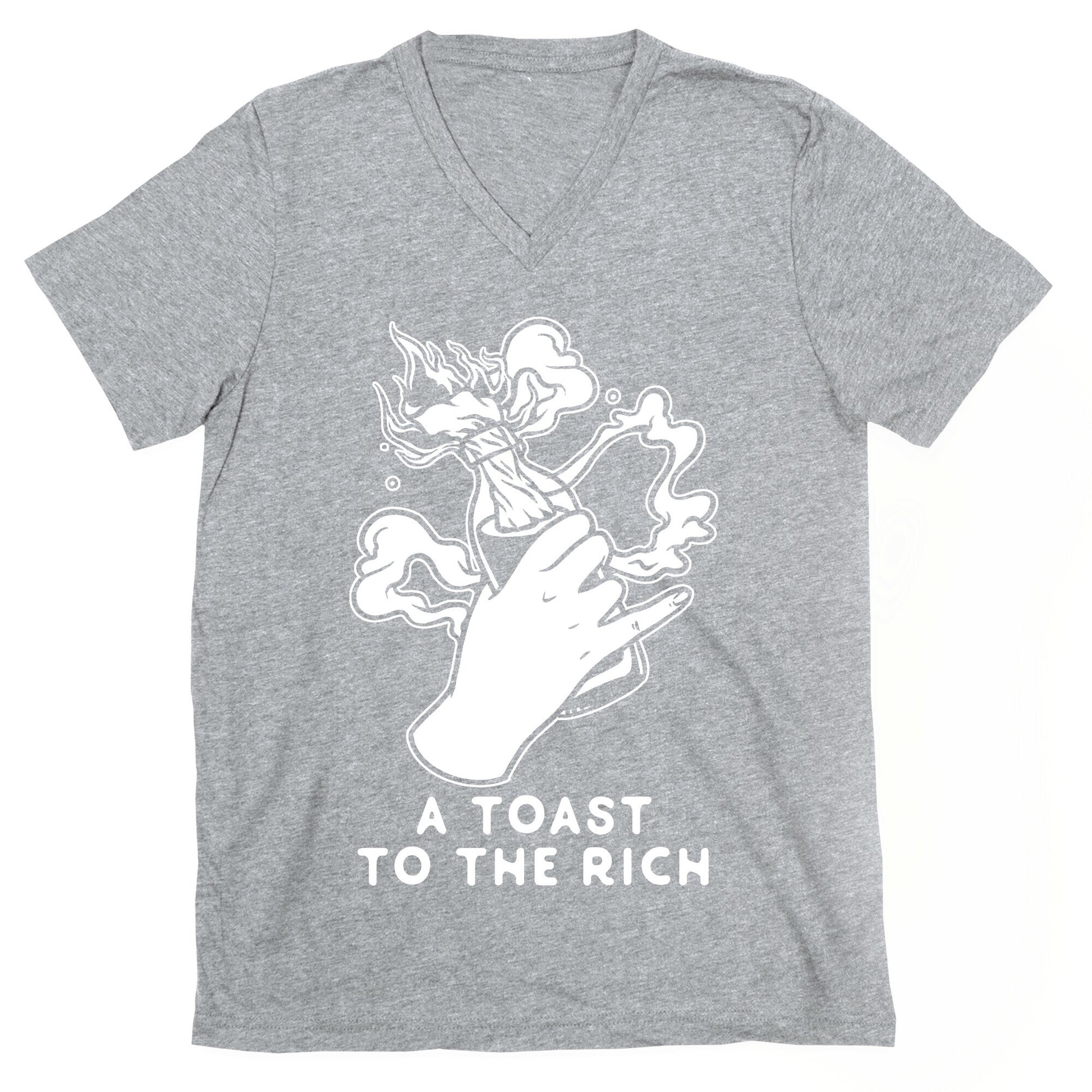 A Toast To The Rich V-Neck