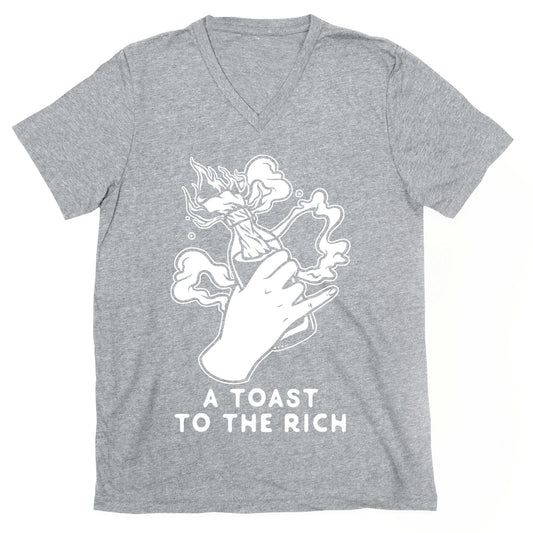 A Toast To The Rich V-Neck