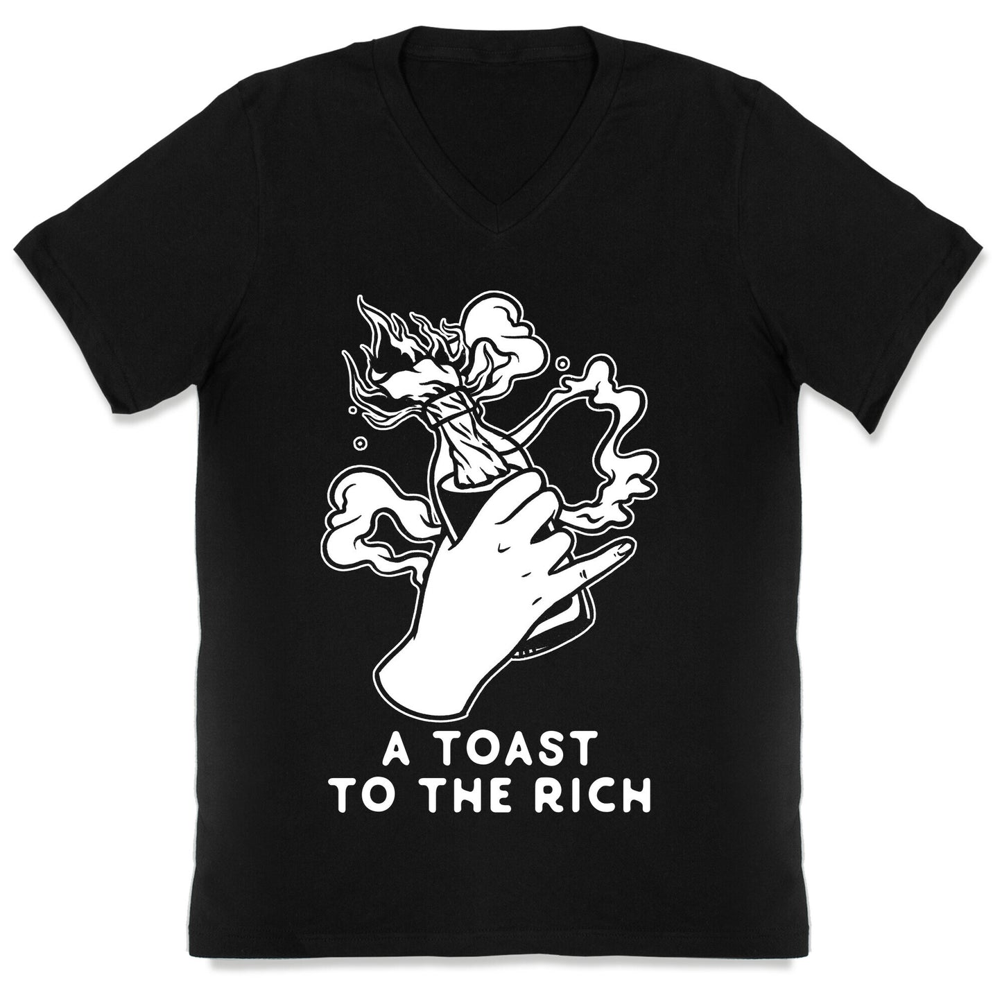 A Toast To The Rich V-Neck