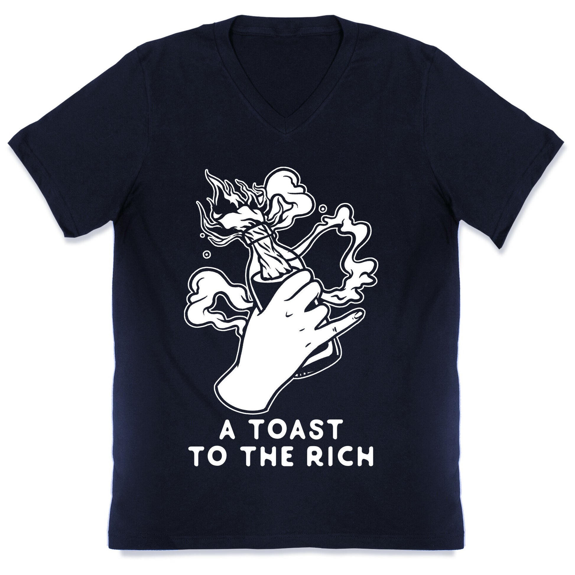 A Toast To The Rich V-Neck