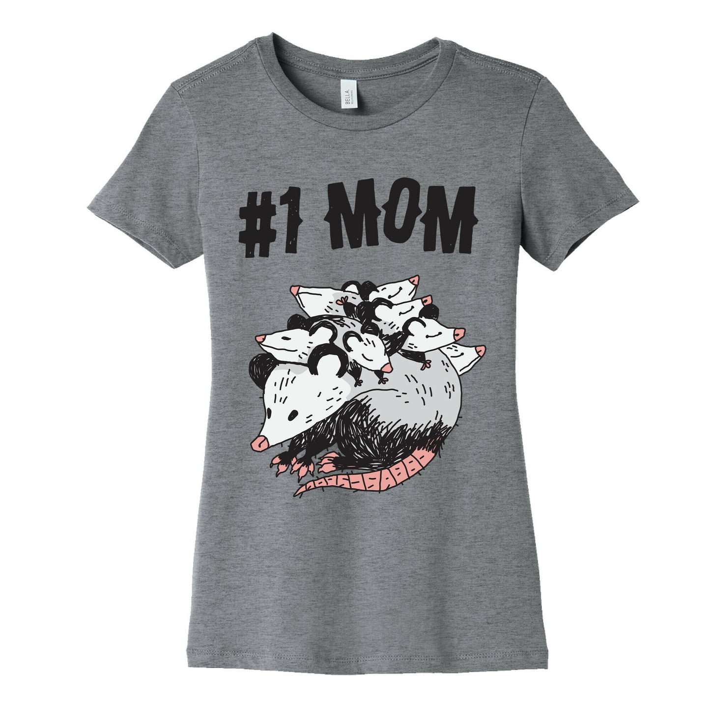 #1 Mom Opossum Women's Cotton Tee