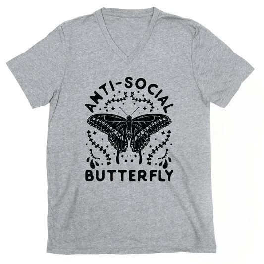 Anti-Social Butterfly V-Neck