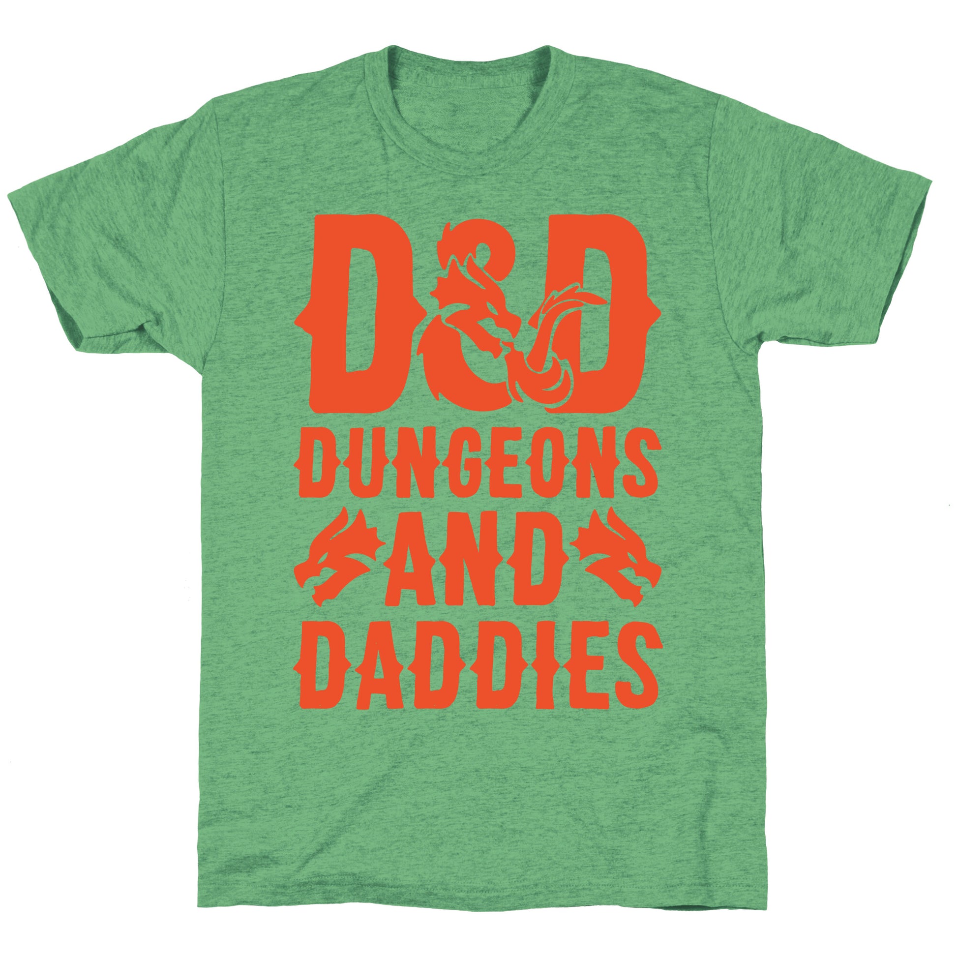 Dungeons and Daddies Parody White Print Unisex Triblend Tee
