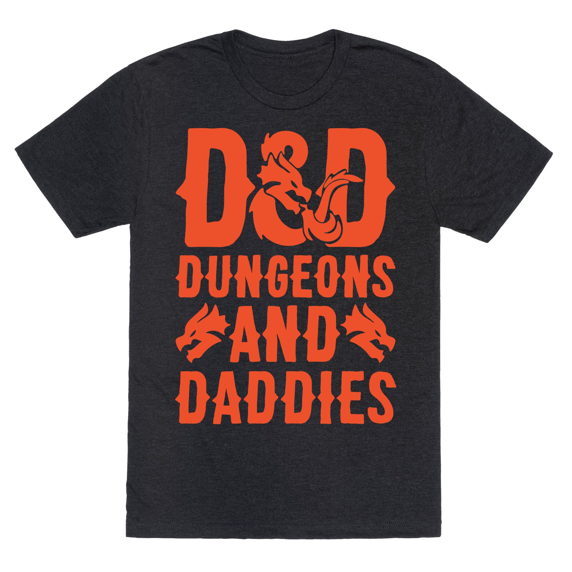 Dungeons and Daddies Parody White Print Unisex Triblend Tee