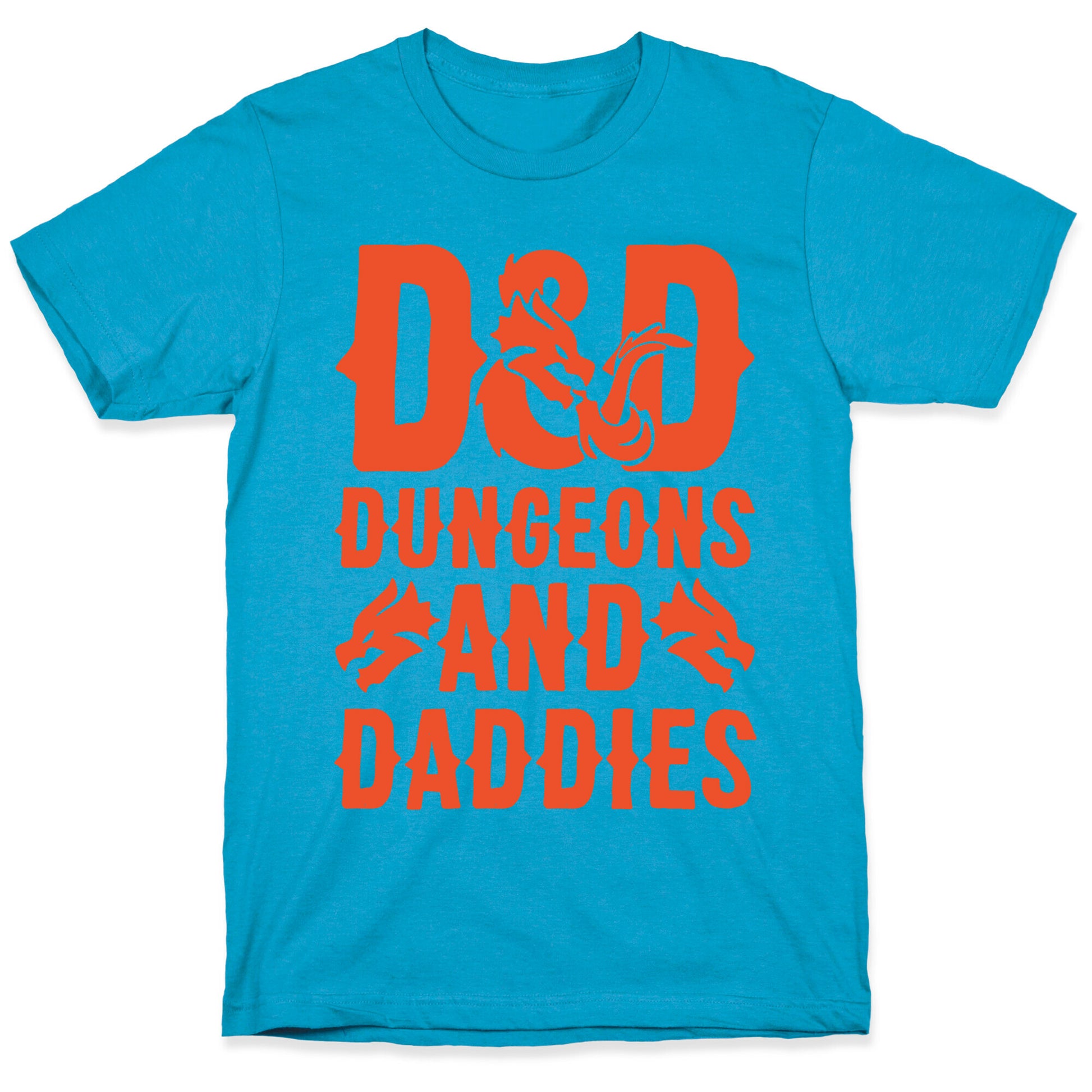 Dungeons and Daddies Parody White Print Unisex Triblend Tee