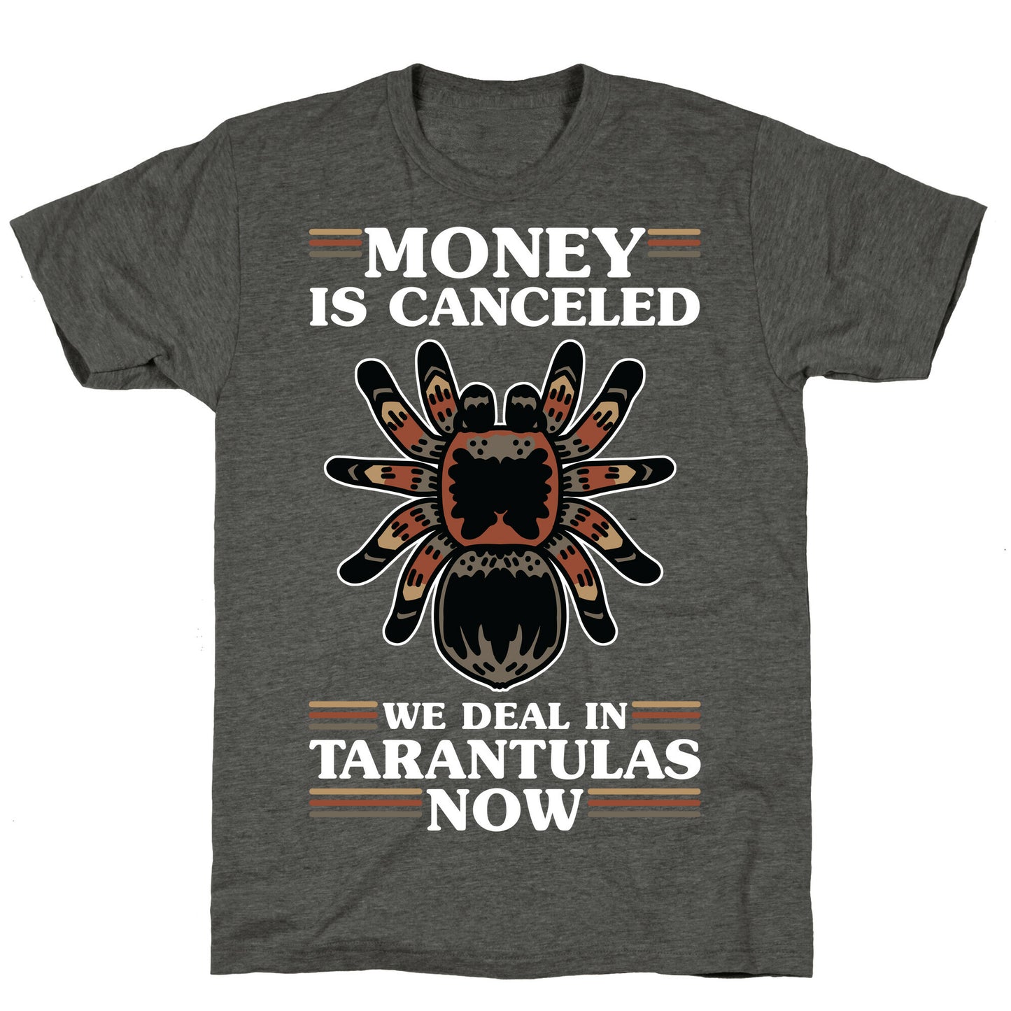 Money is Canceled We Deal in Tarantulas Now Unisex Triblend Tee