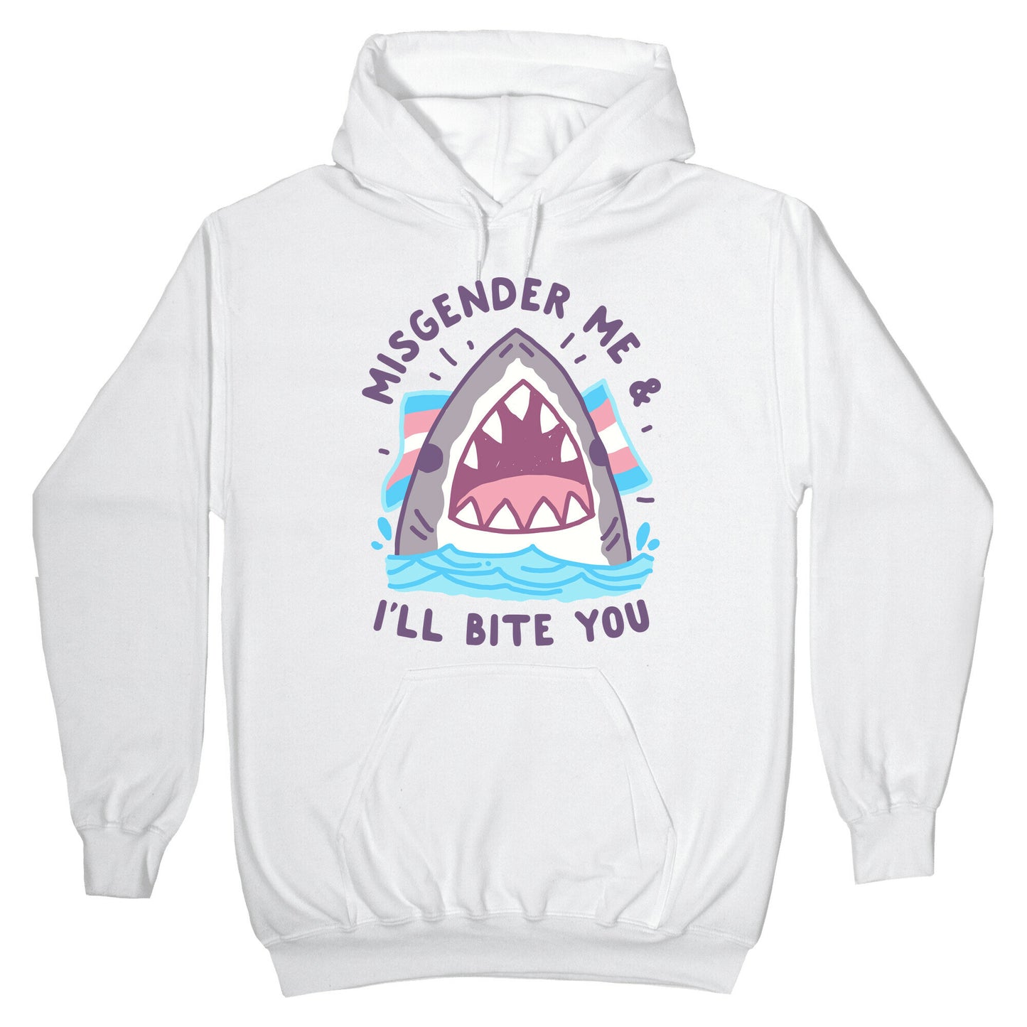 Misgender Me & I'll Bite You (Trans Flag) Hoodie