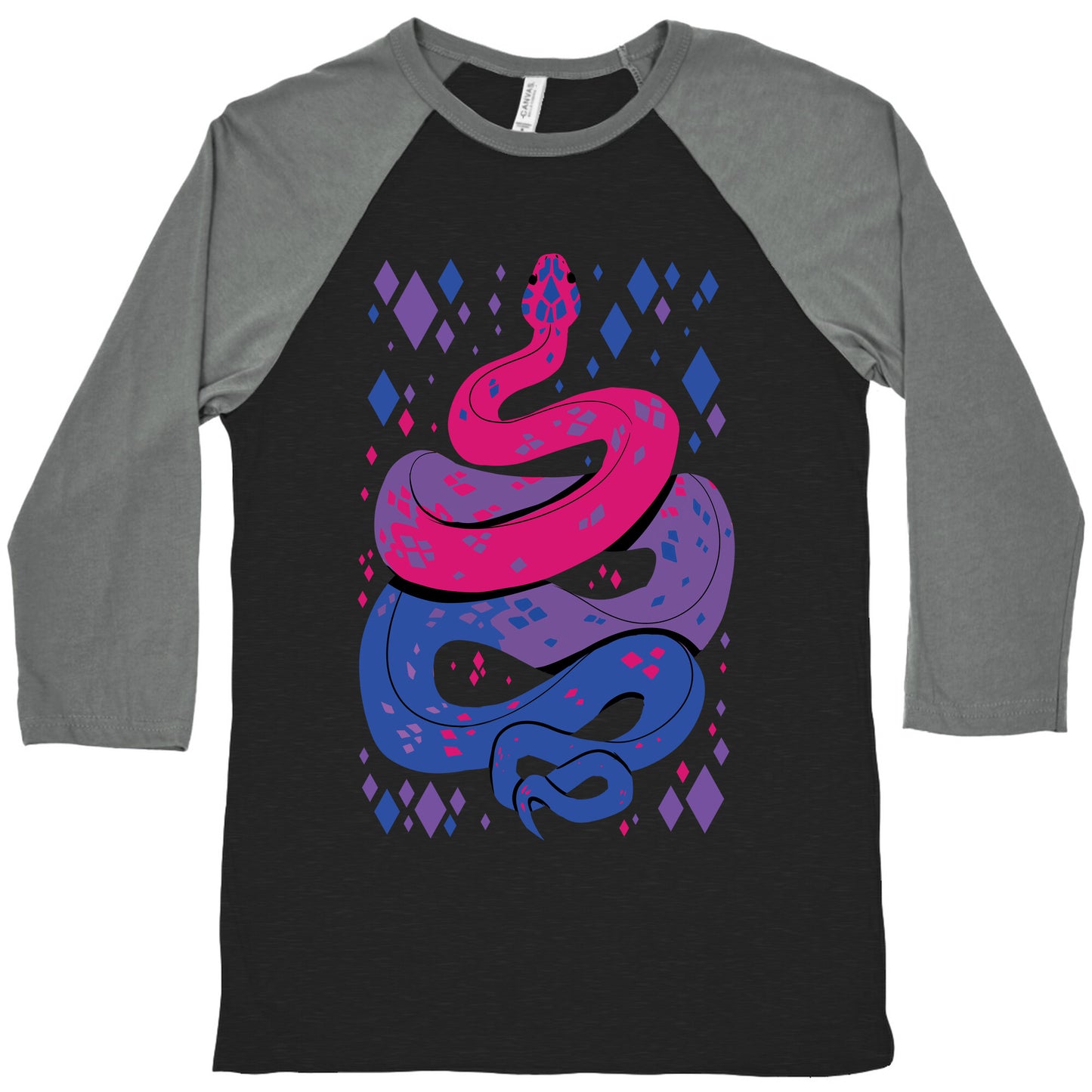 Pride Snakes: bi Baseball Tee