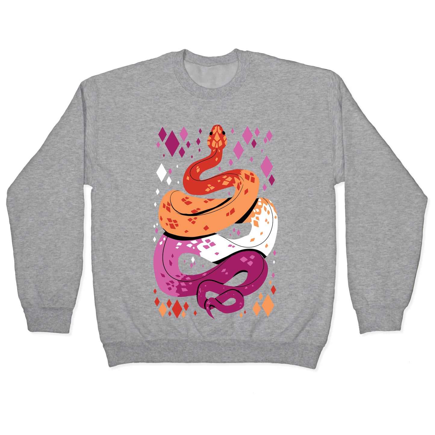 Pride Snakes: Lesbian Crewneck Sweatshirt