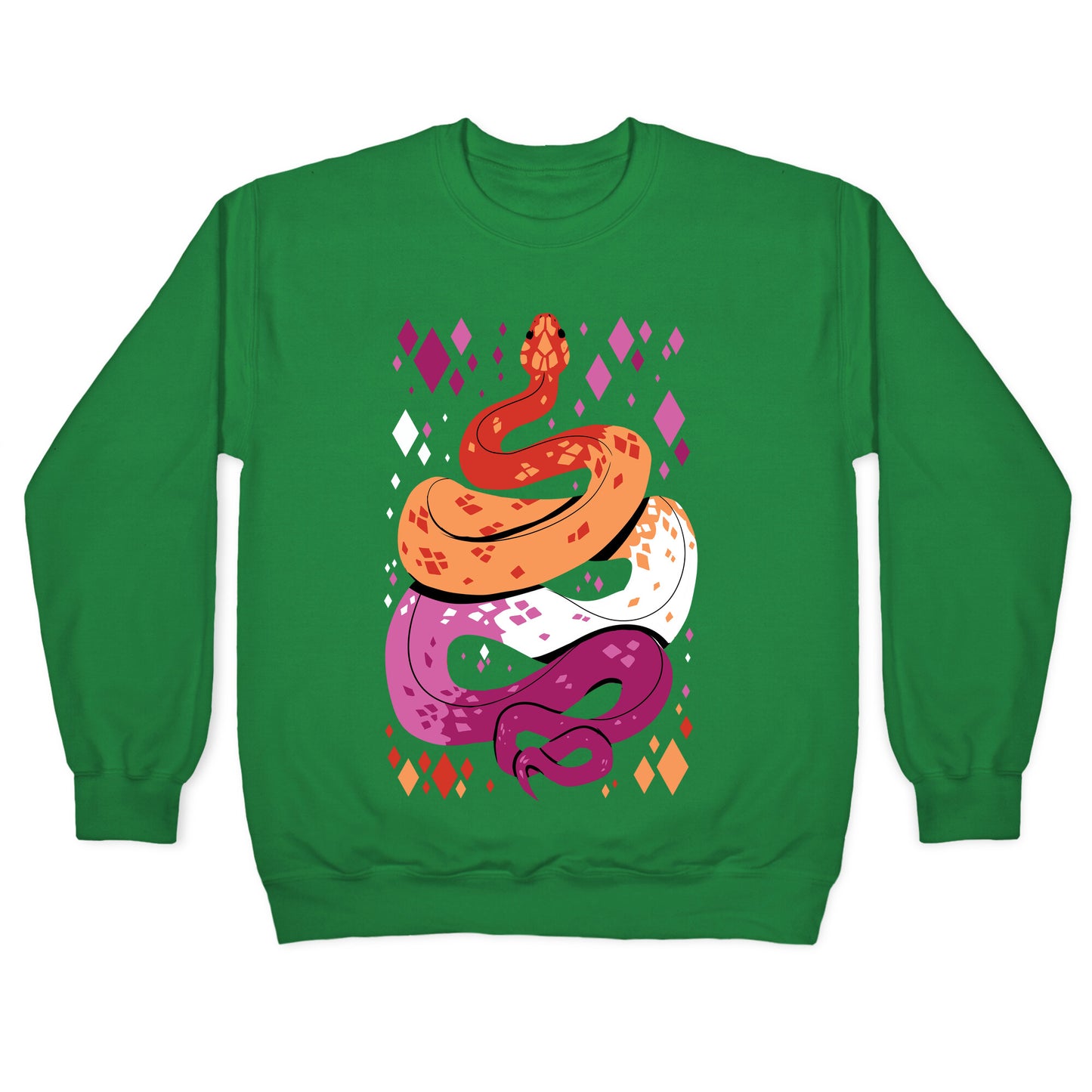 Pride Snakes: Lesbian Crewneck Sweatshirt