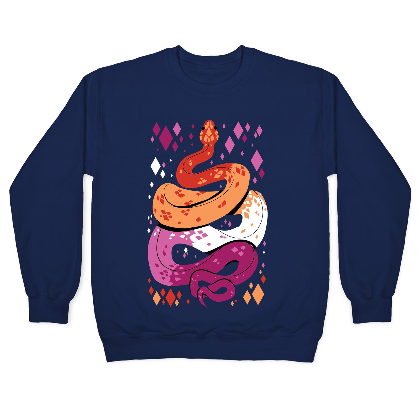 Pride Snakes: Lesbian Crewneck Sweatshirt