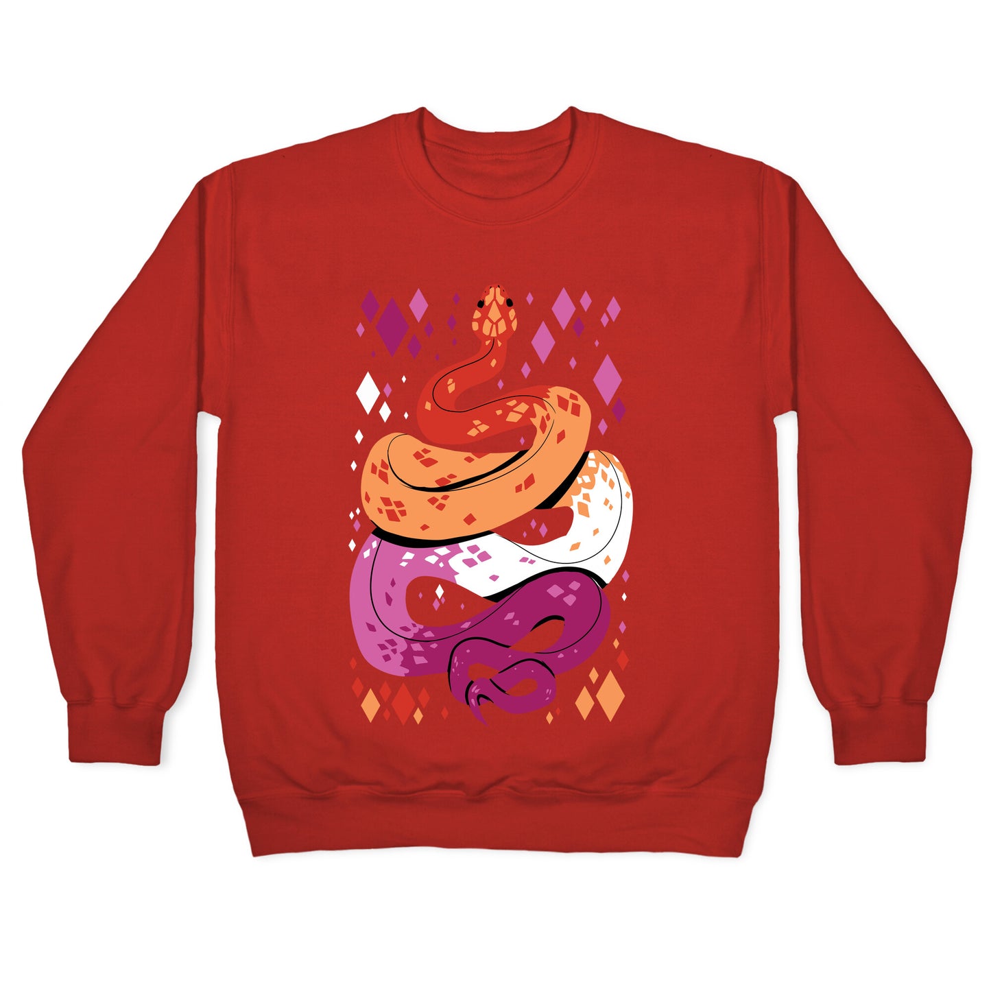 Pride Snakes: Lesbian Crewneck Sweatshirt