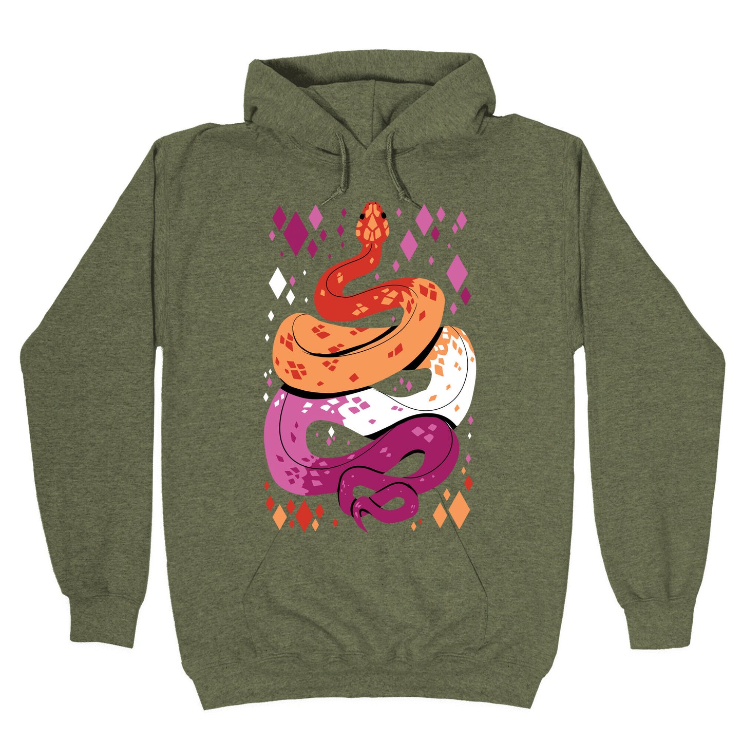 Pride Snakes: Lesbian Hoodie