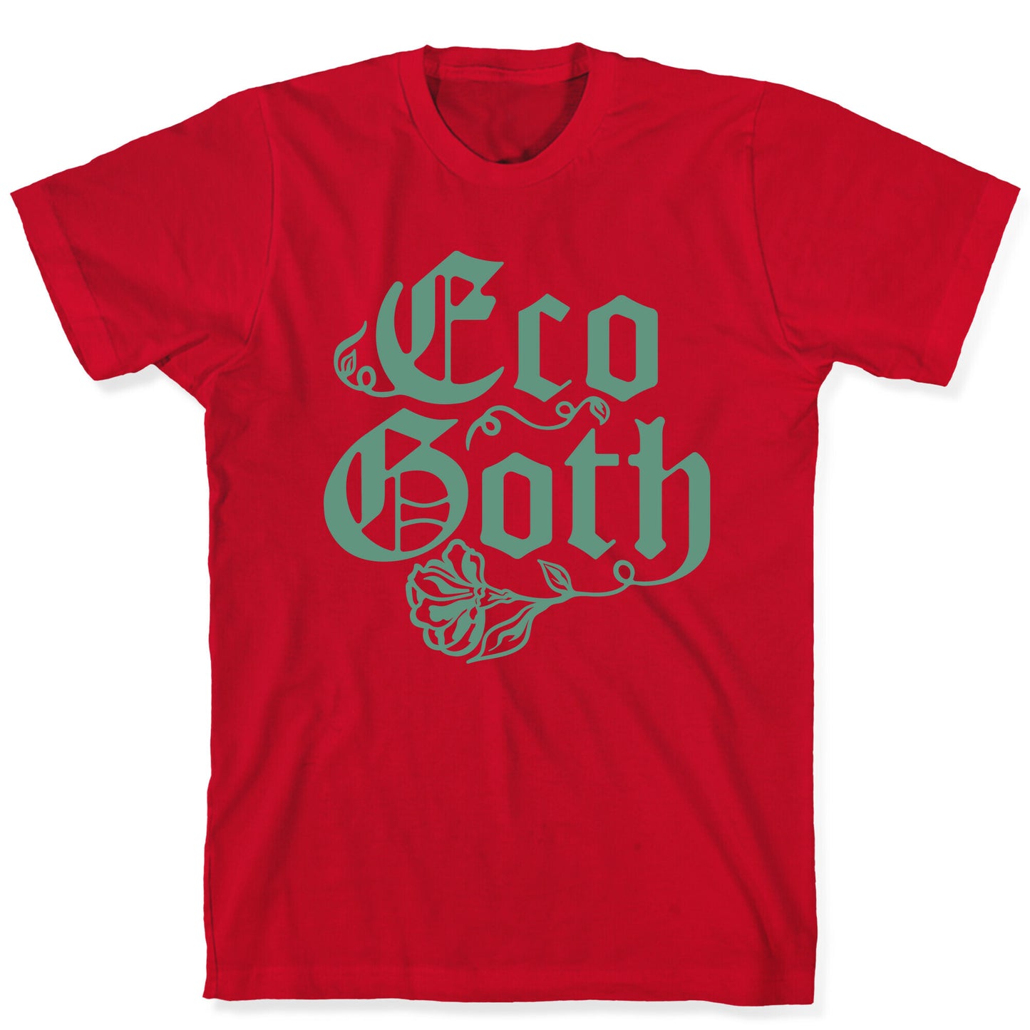Eco Goth White Print T-Shirt