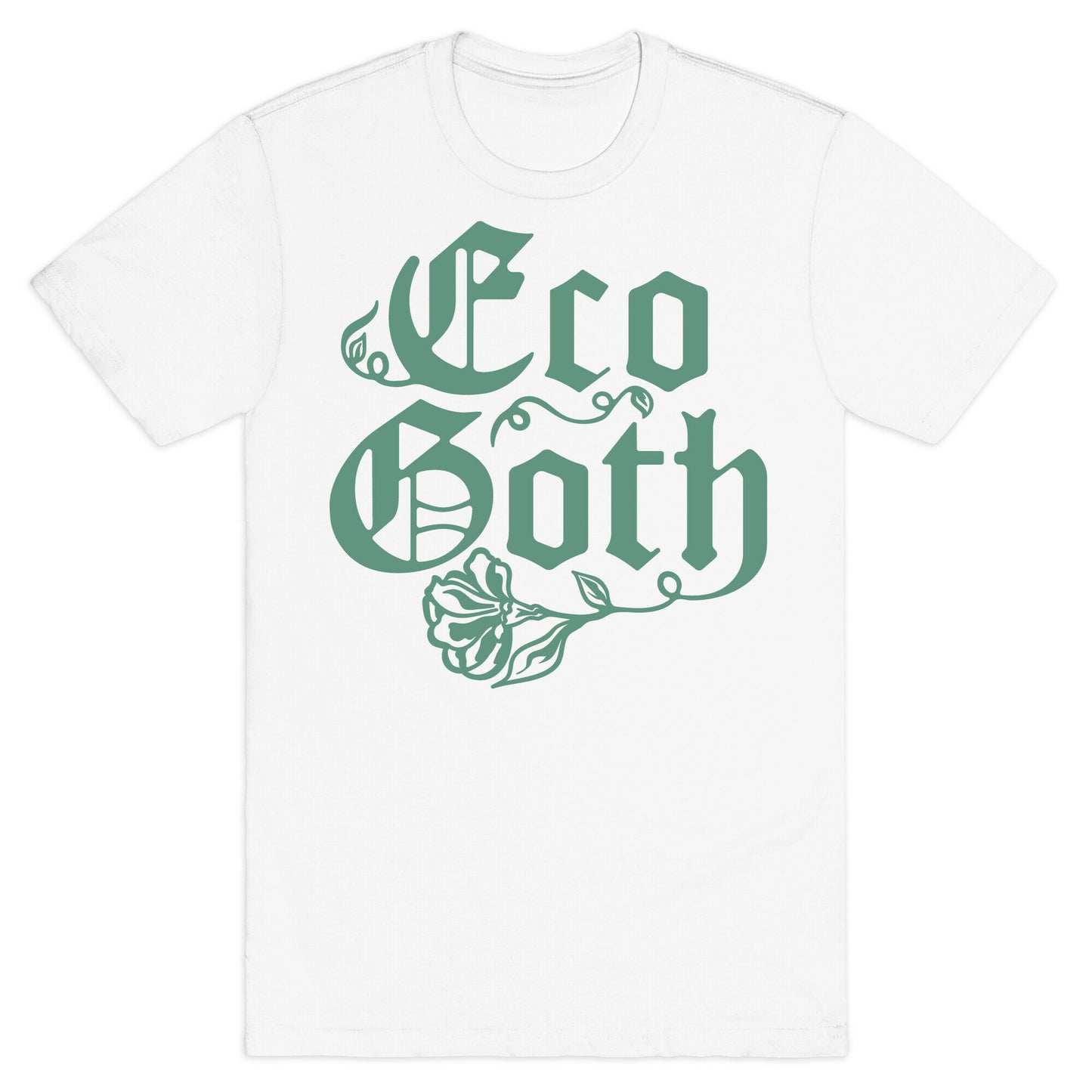Eco Goth White Print T-Shirt
