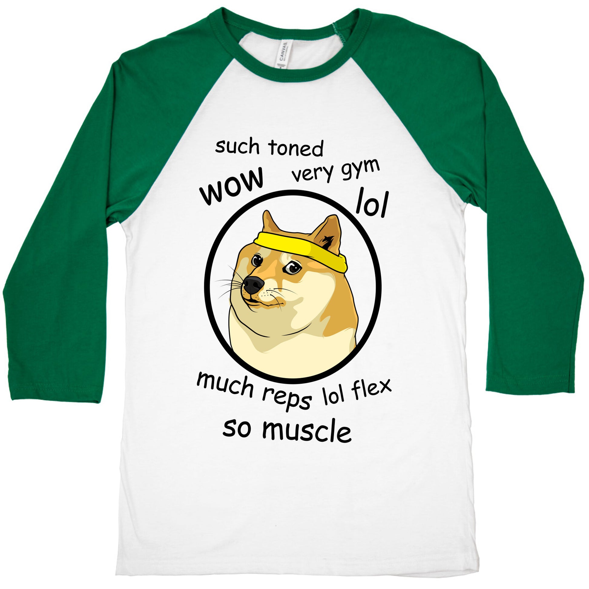 Fitness Doge Baseball Tee
