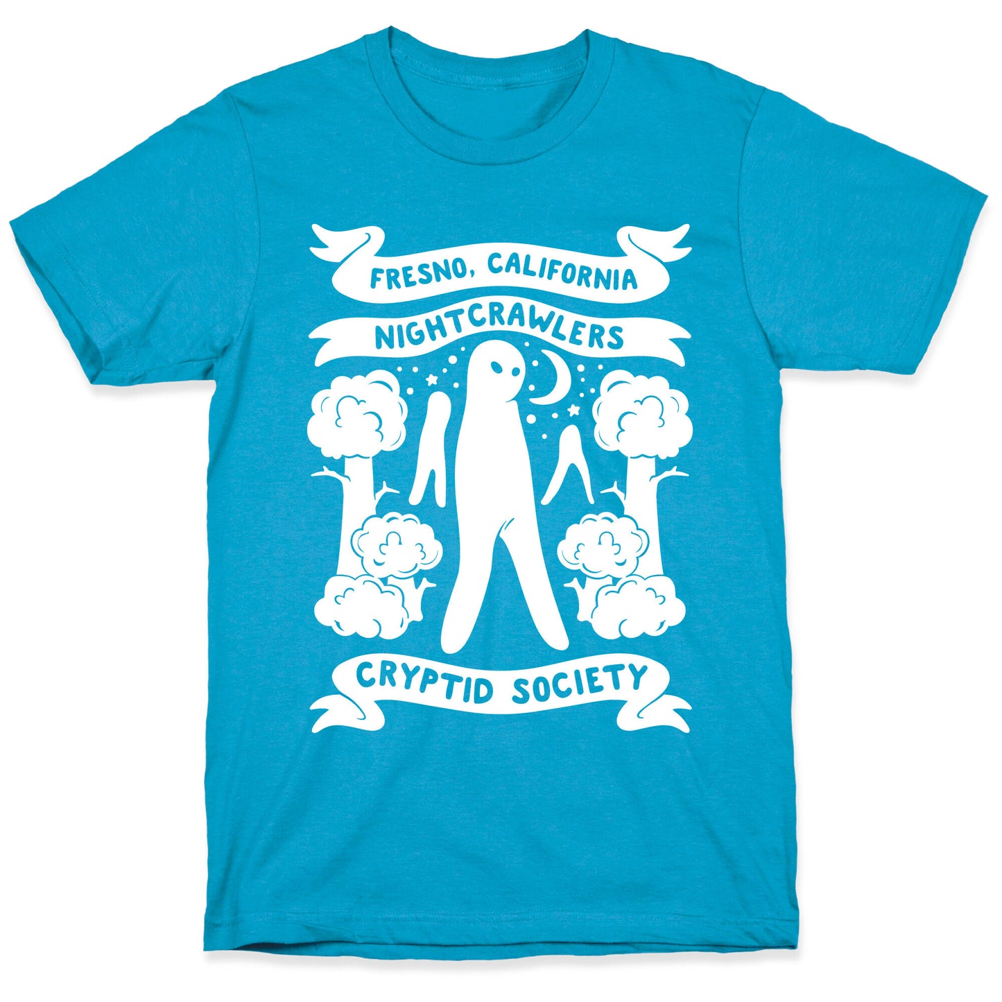 Fresno Nightcrawlers Cryptid Society White Print Unisex Triblend Tee
