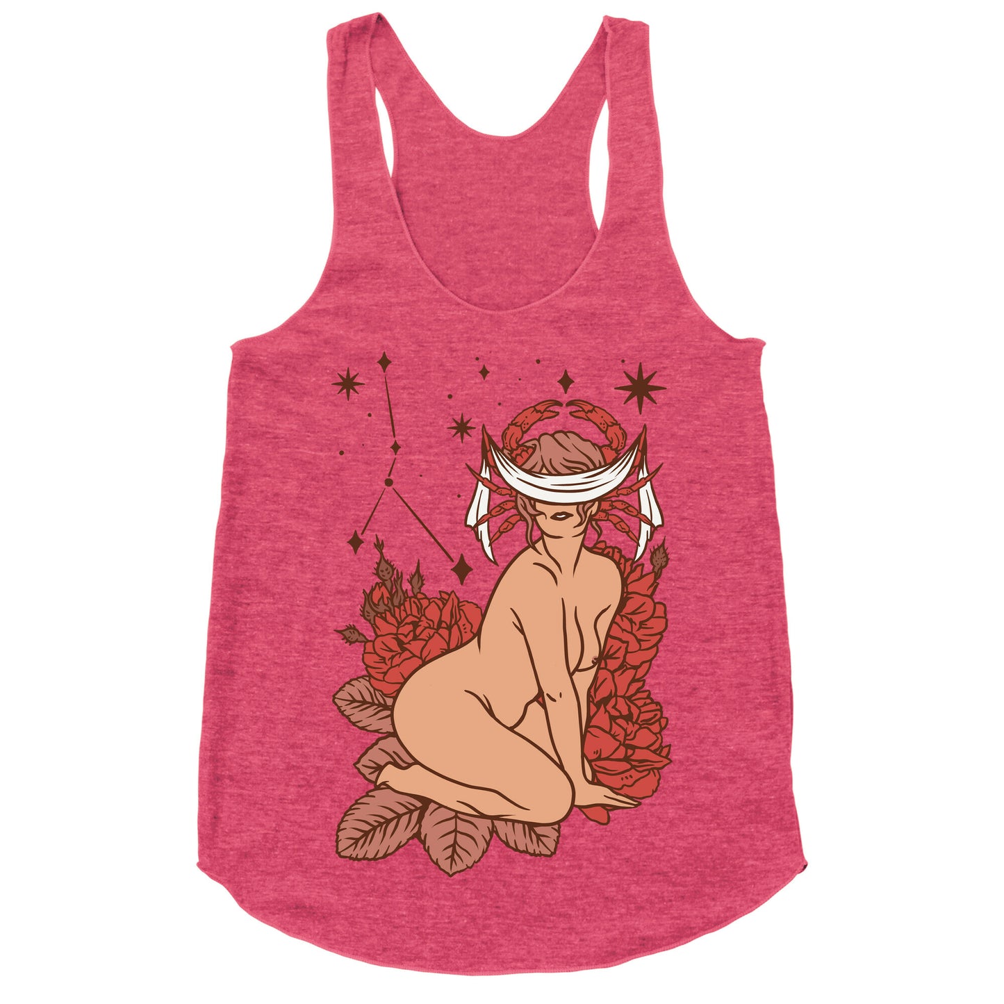 Zodiac Pinup Cancer Racerback Tank