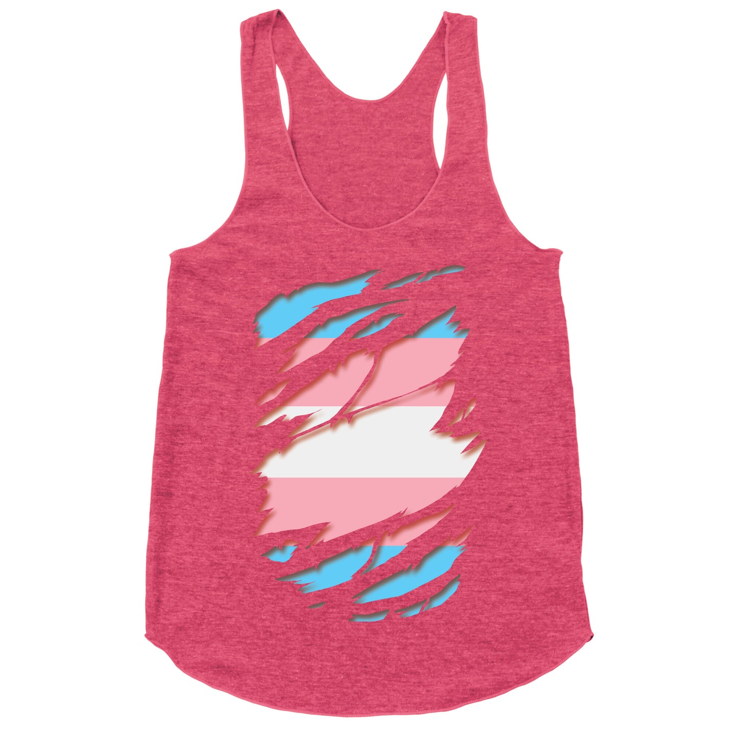 Ripped Shirt: Trans Pride Racerback Tank