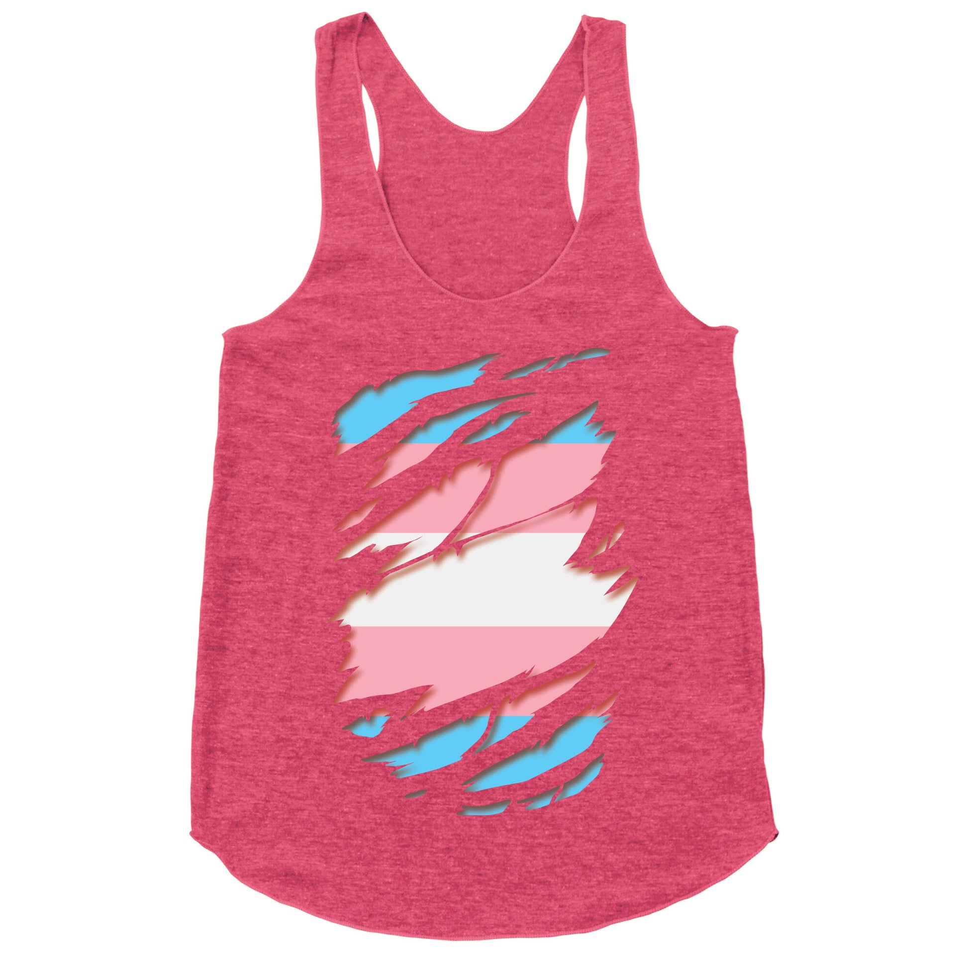 Ripped Shirt: Trans Pride Racerback Tank