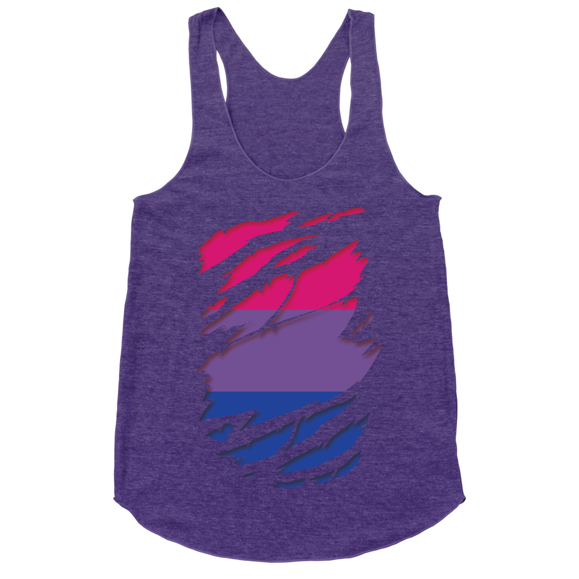 Ripped Shirt: Bi Pride Racerback Tank
