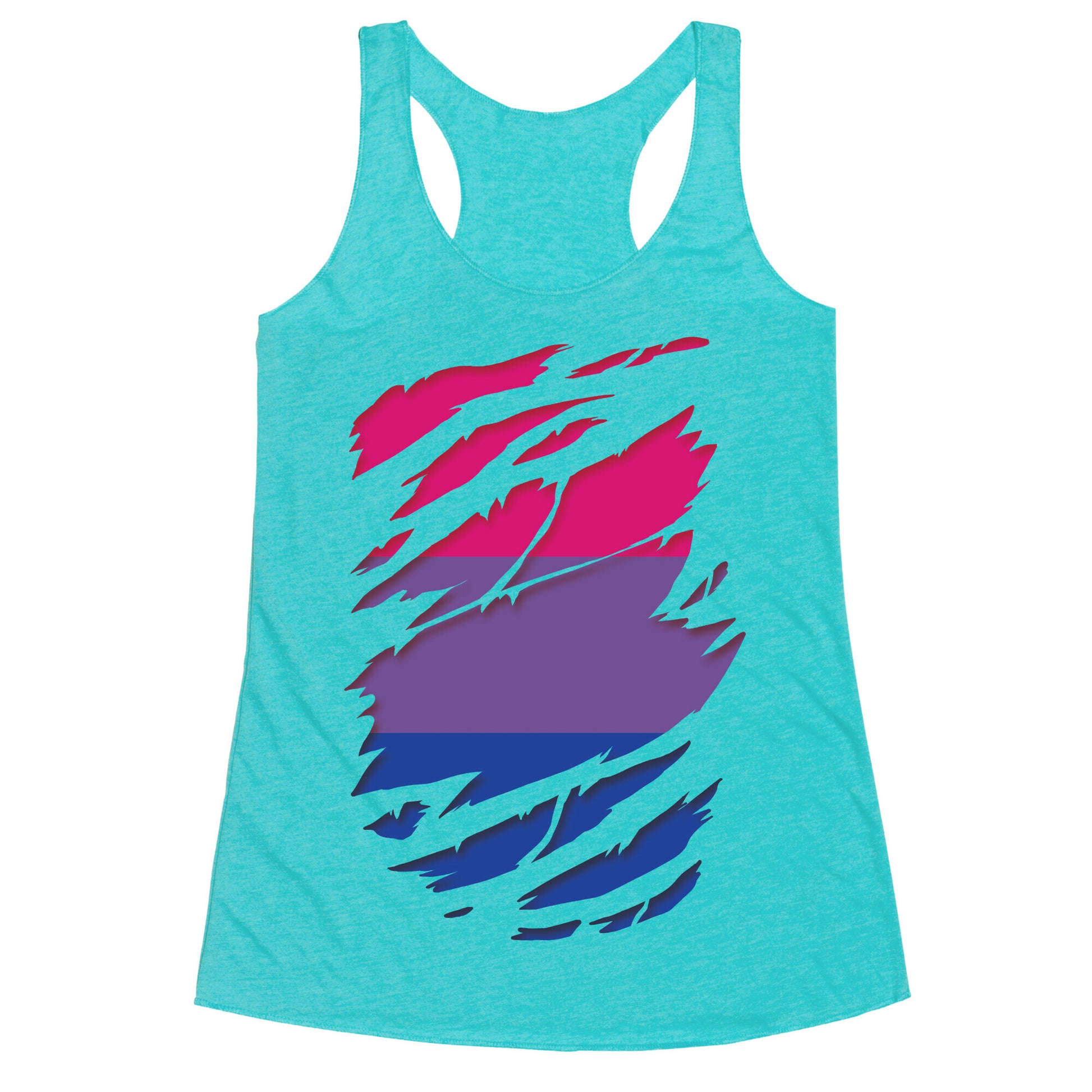 Ripped Shirt: Bi Pride Racerback Tank