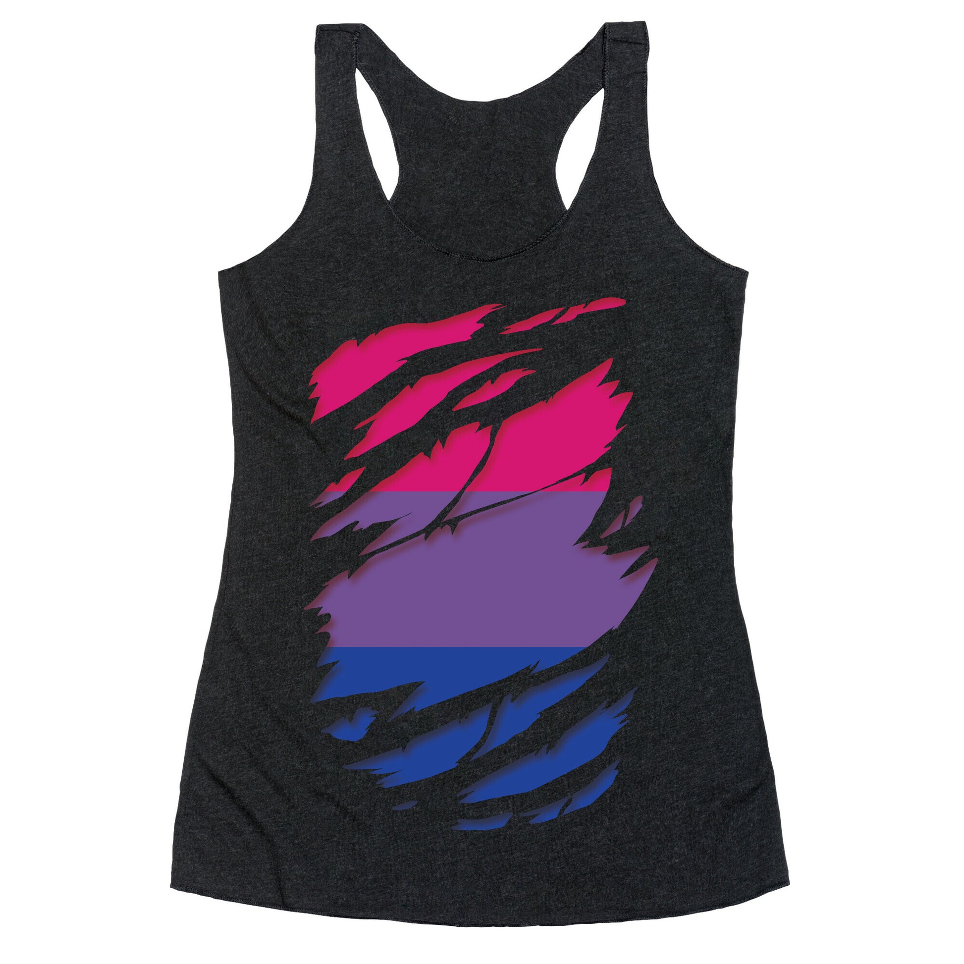 Ripped Shirt: Bi Pride Racerback Tank