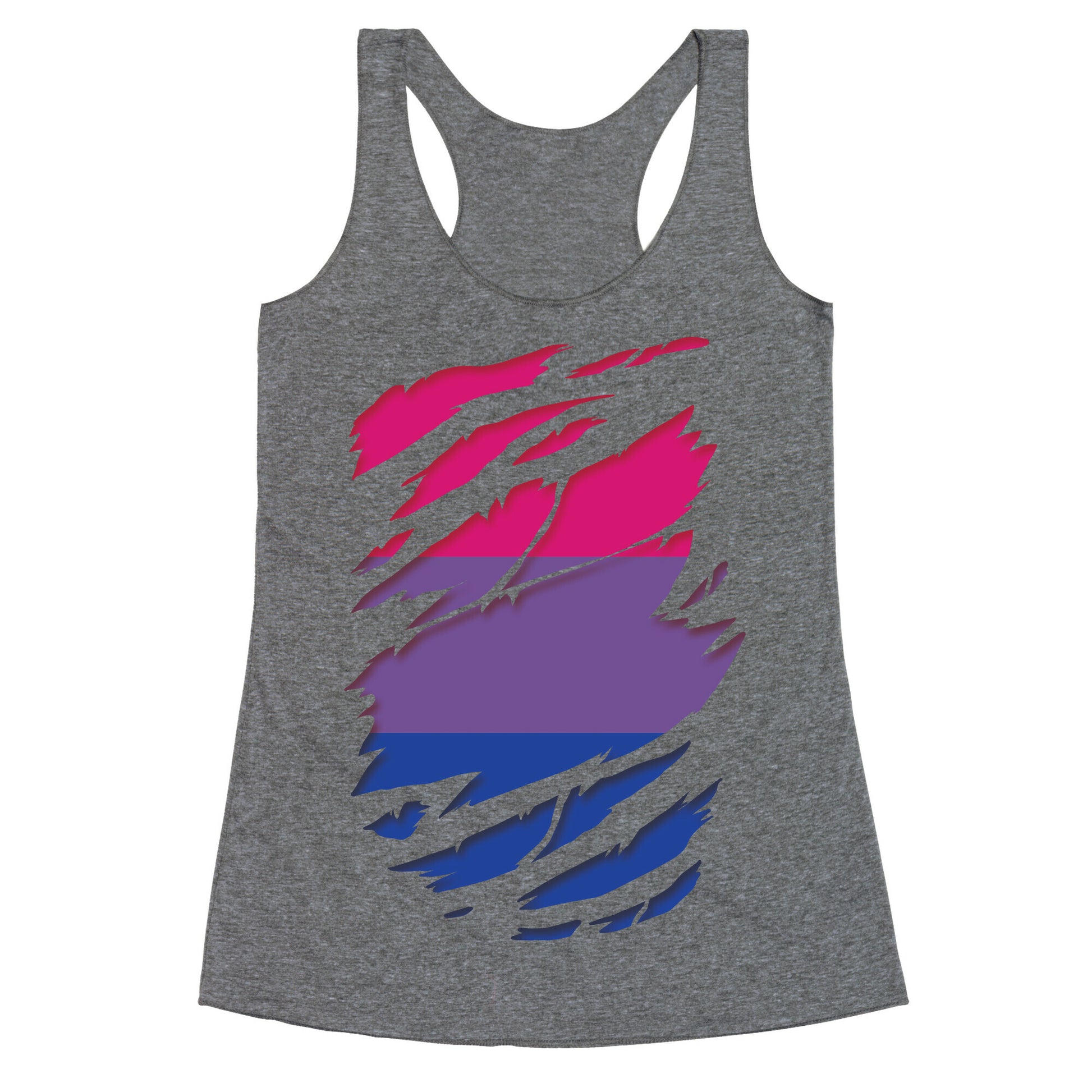 Ripped Shirt: Bi Pride Racerback Tank