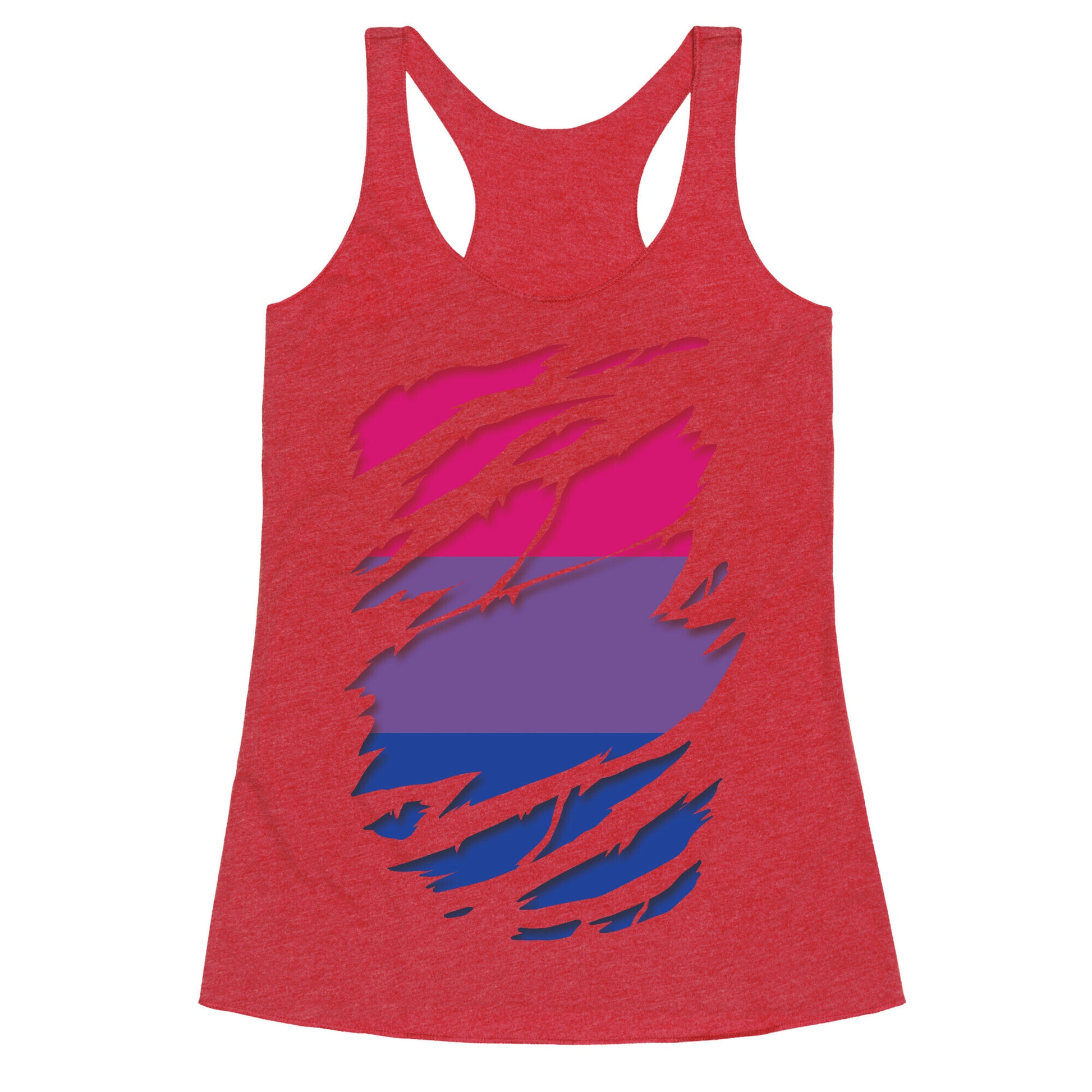 Ripped Shirt: Bi Pride Racerback Tank