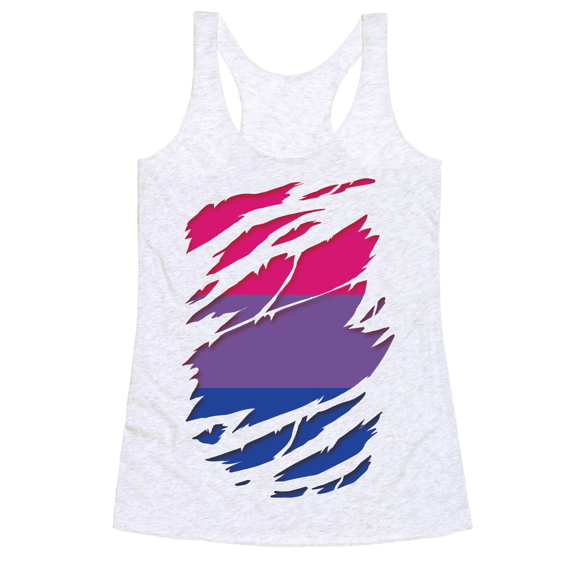 Ripped Shirt: Bi Pride Racerback Tank