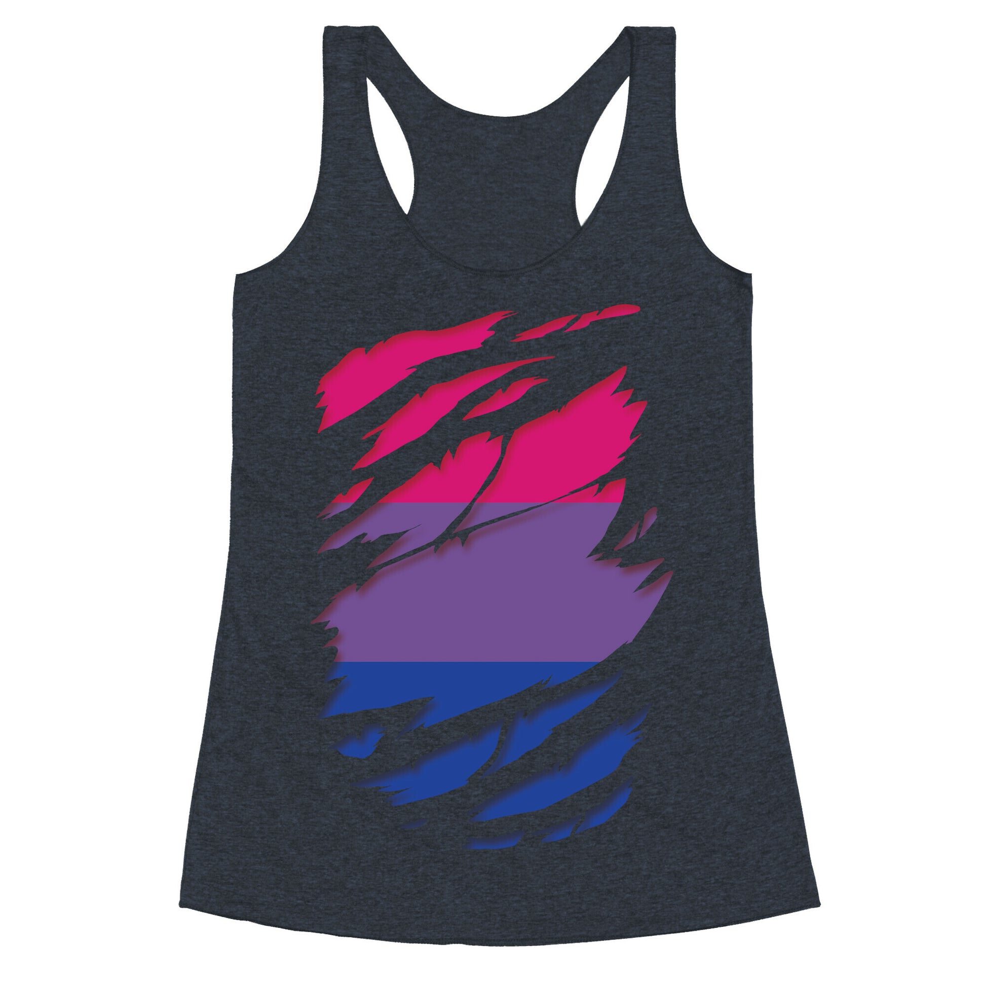Ripped Shirt: Bi Pride Racerback Tank