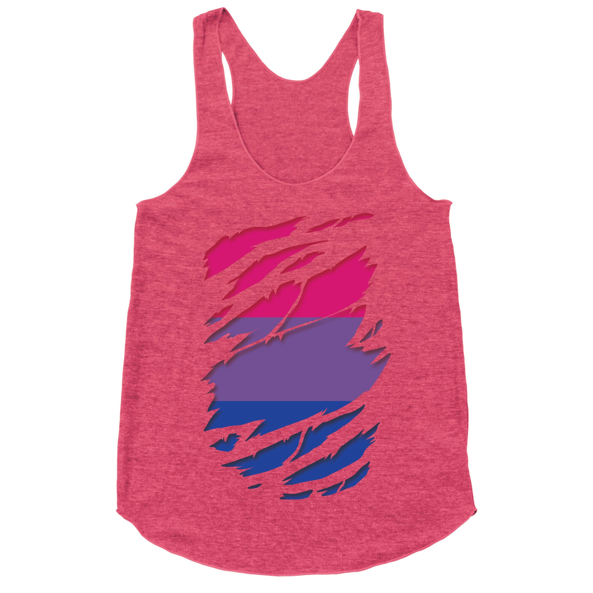Ripped Shirt: Bi Pride Racerback Tank
