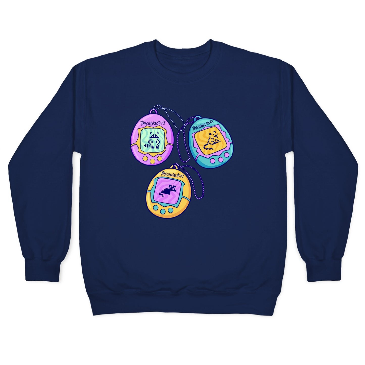 Trashagotchi (Raccoon, Opossum, Rat) Crewneck Sweatshirt