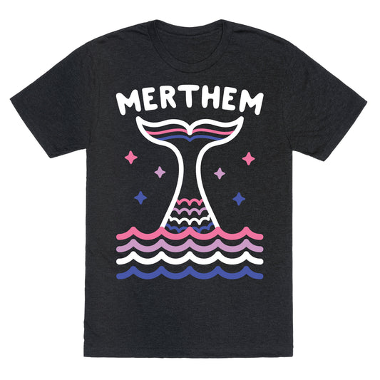 Merthem (Gender Fluid Mermaid) Unisex Triblend Tee
