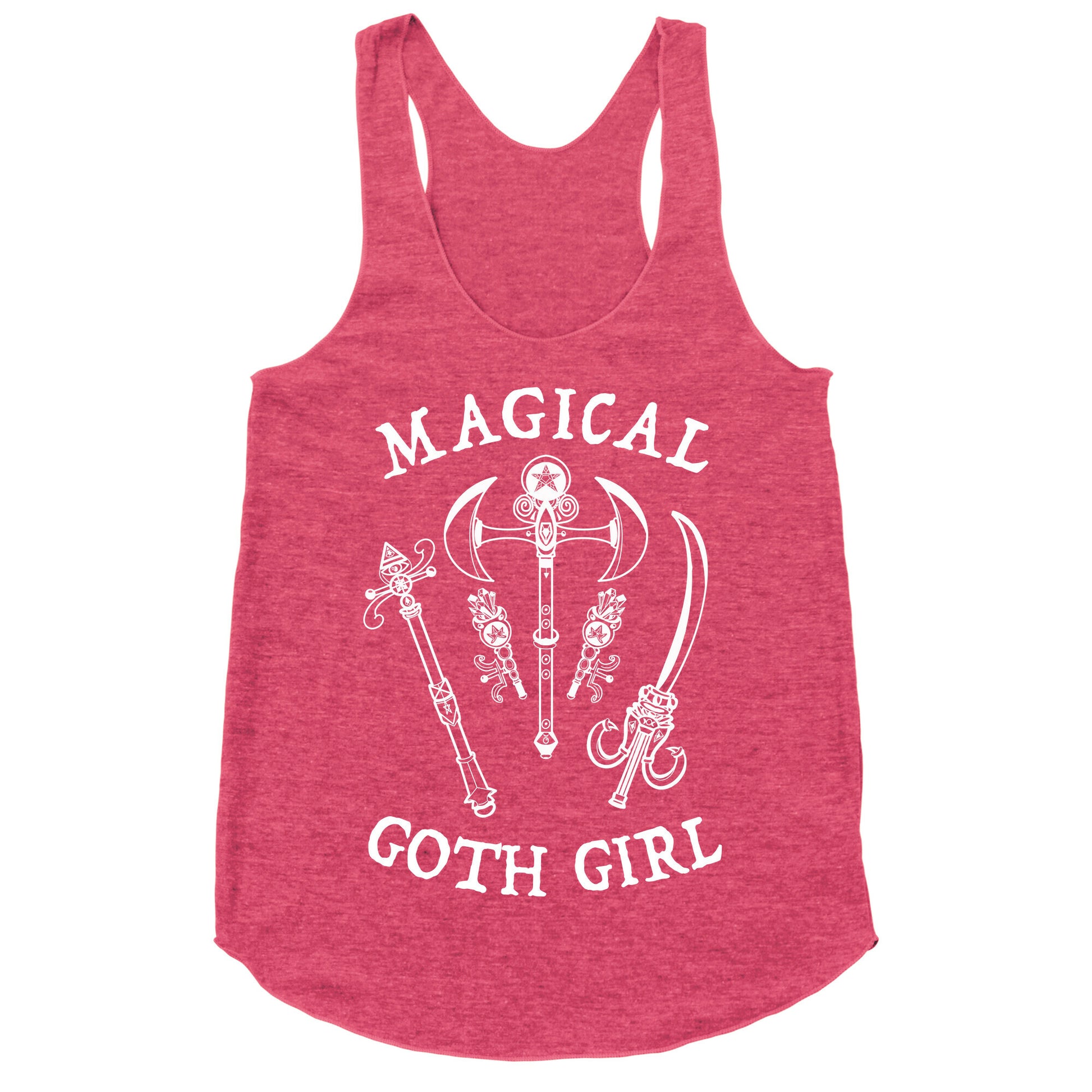 Magical Goth Girl White Racerback Tank