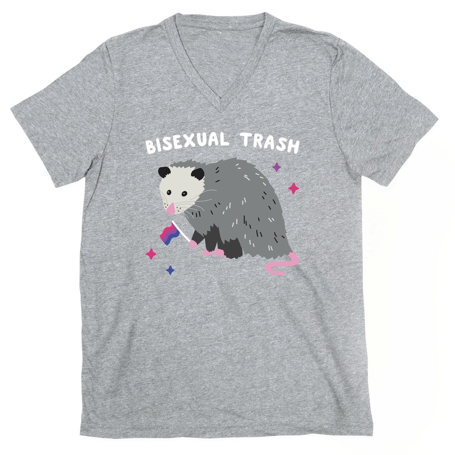 Bisexual Trash Opossum V-Neck